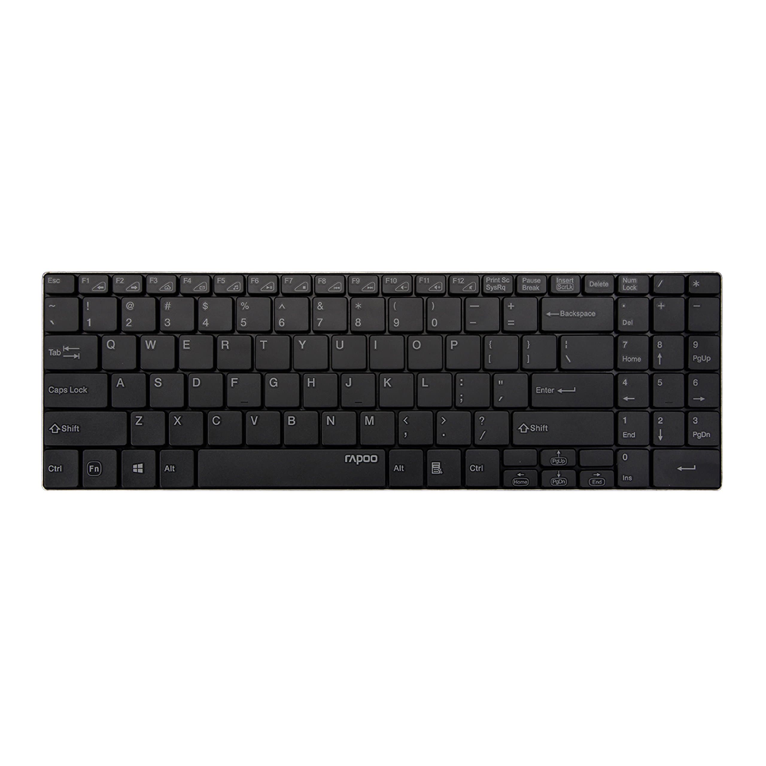 Rapoo E9070 2.4G Wireless Ultra Slim Keyboard, Black