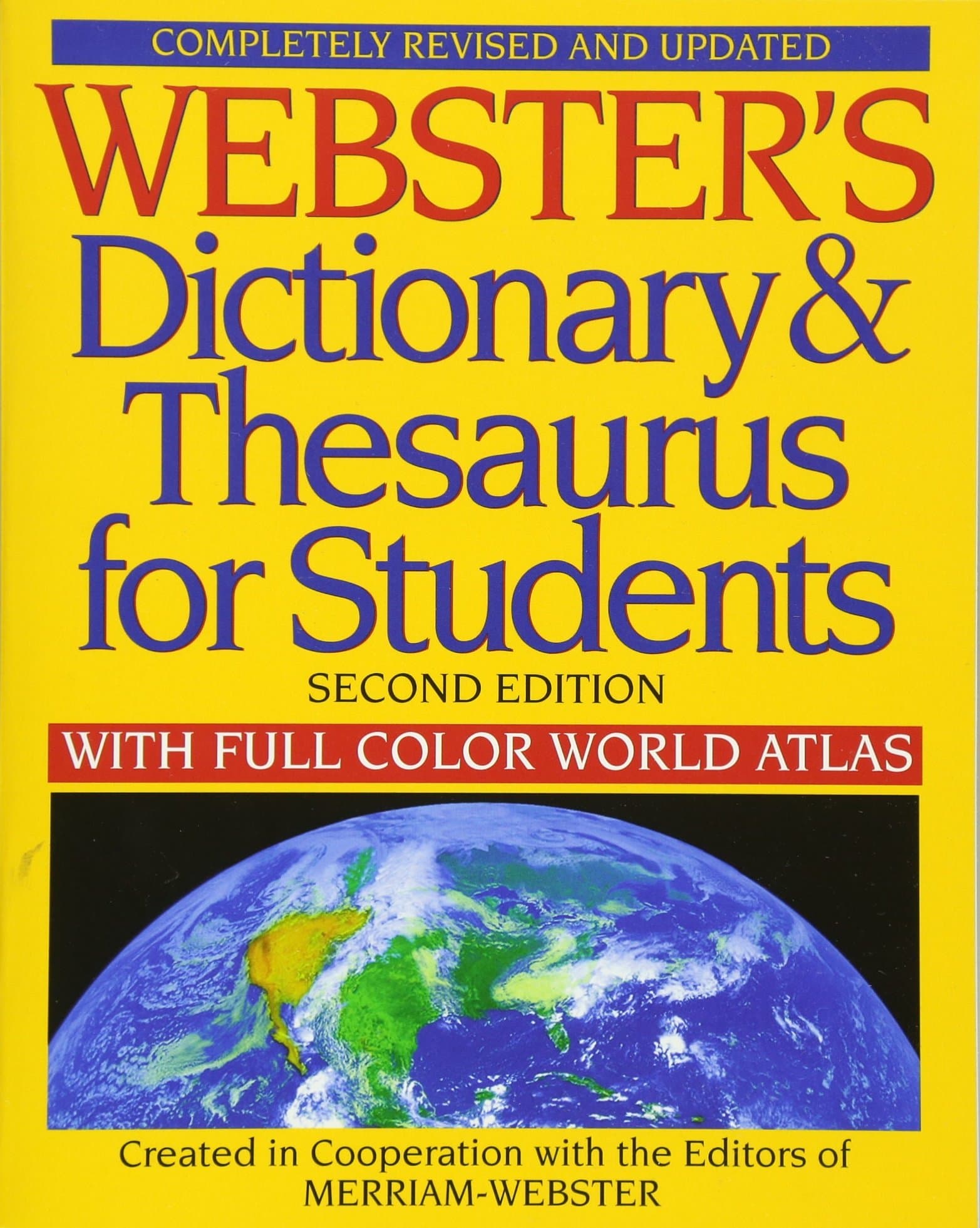 Webster's Dictionary & Thesaurus for Students With Full-Color World Atlas