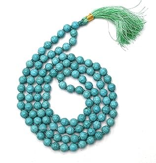 Amazing GemstoneJapa Mala 108 Prayer Beads Necklace and Wrist Mala Bracelet for Meditation
