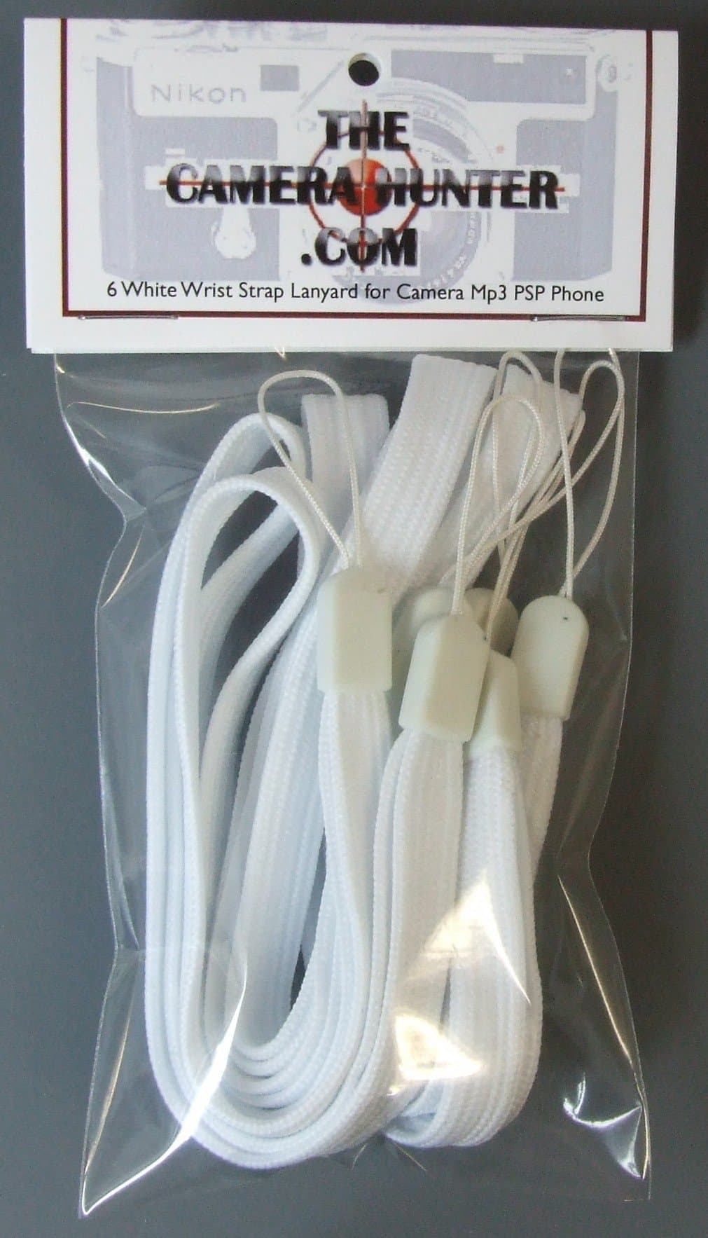 6 White Wrist Strap Lanyard for Camera Mp3 PSP Cell Phone Wii and other Electronic Devices