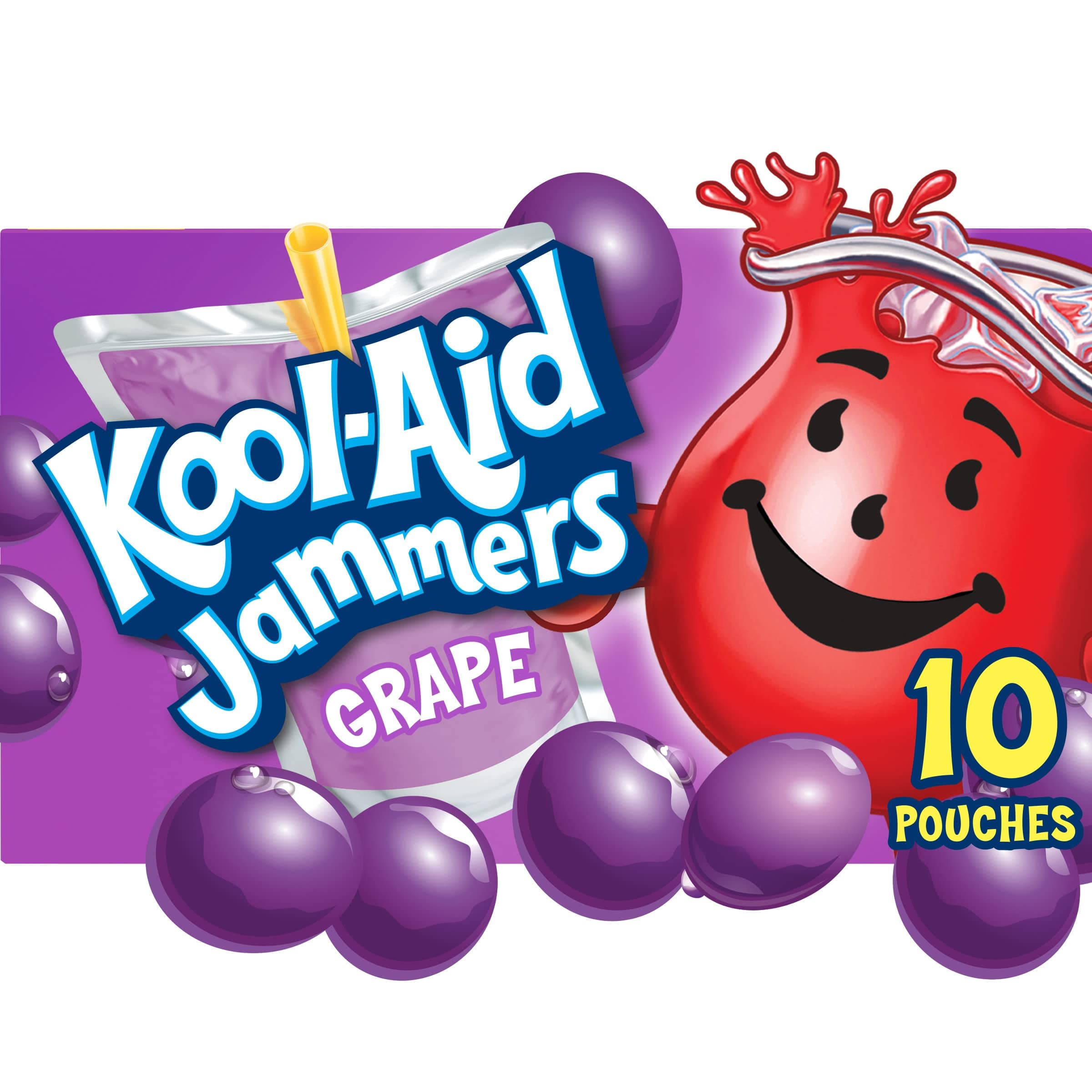 Jammers Grape Artificially Flavored Soft Drink (40 ct Pack, 4 Boxes of 10 Pouches)