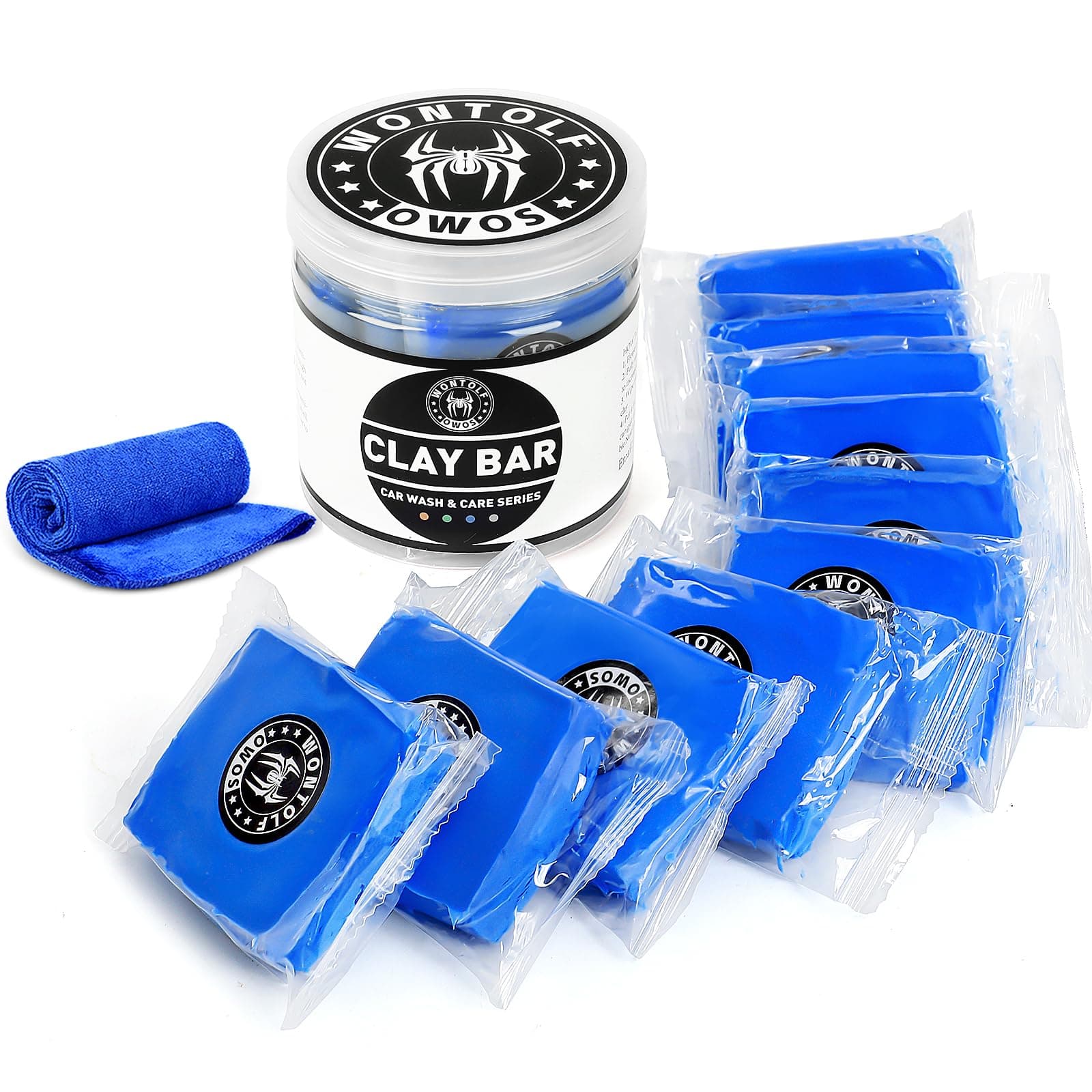 10 Pack Clay Bars Auto Detailing Premium Grade Magic Clay Bar Kit Car Detailing Kit with Washing and Adsorption Capacity for Car Detailing Car Wash Clean 10x50g