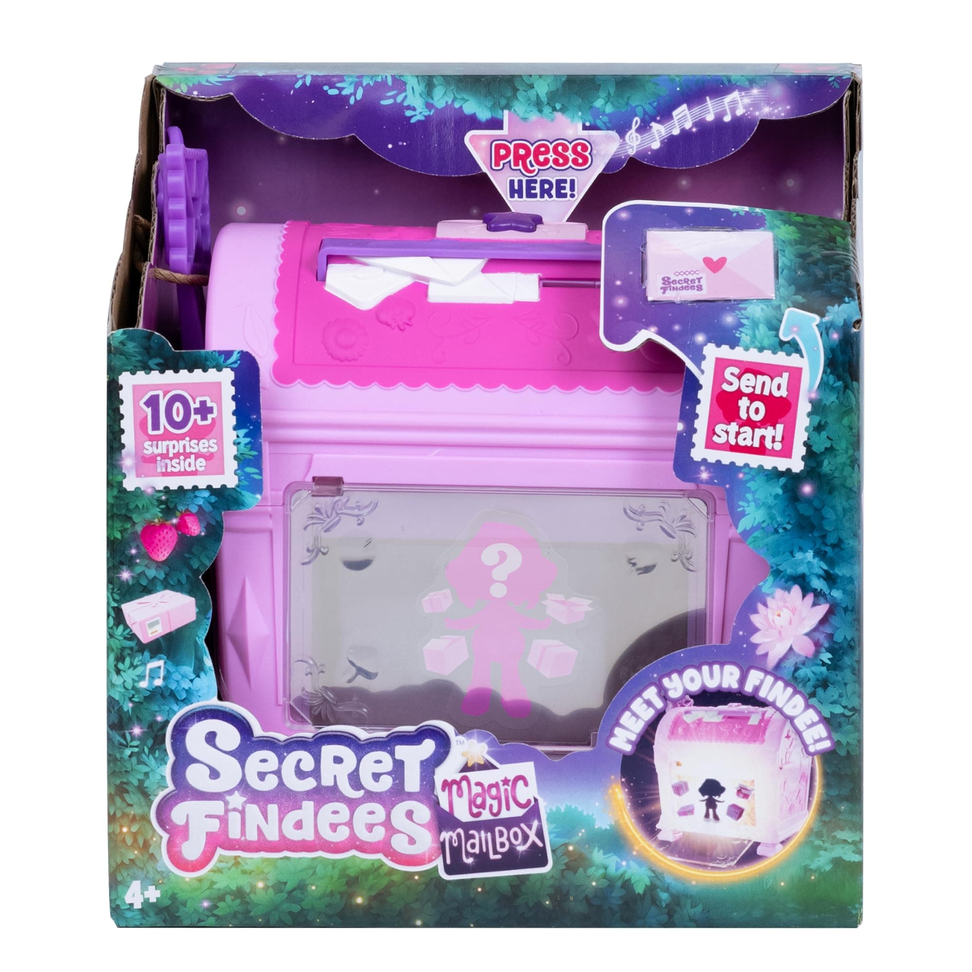 Secret Findees Magic Mailbox Pink | Includes Either Audree or Roxee | Discover 10+ Surprises Inside | Recommended for Ages 4+