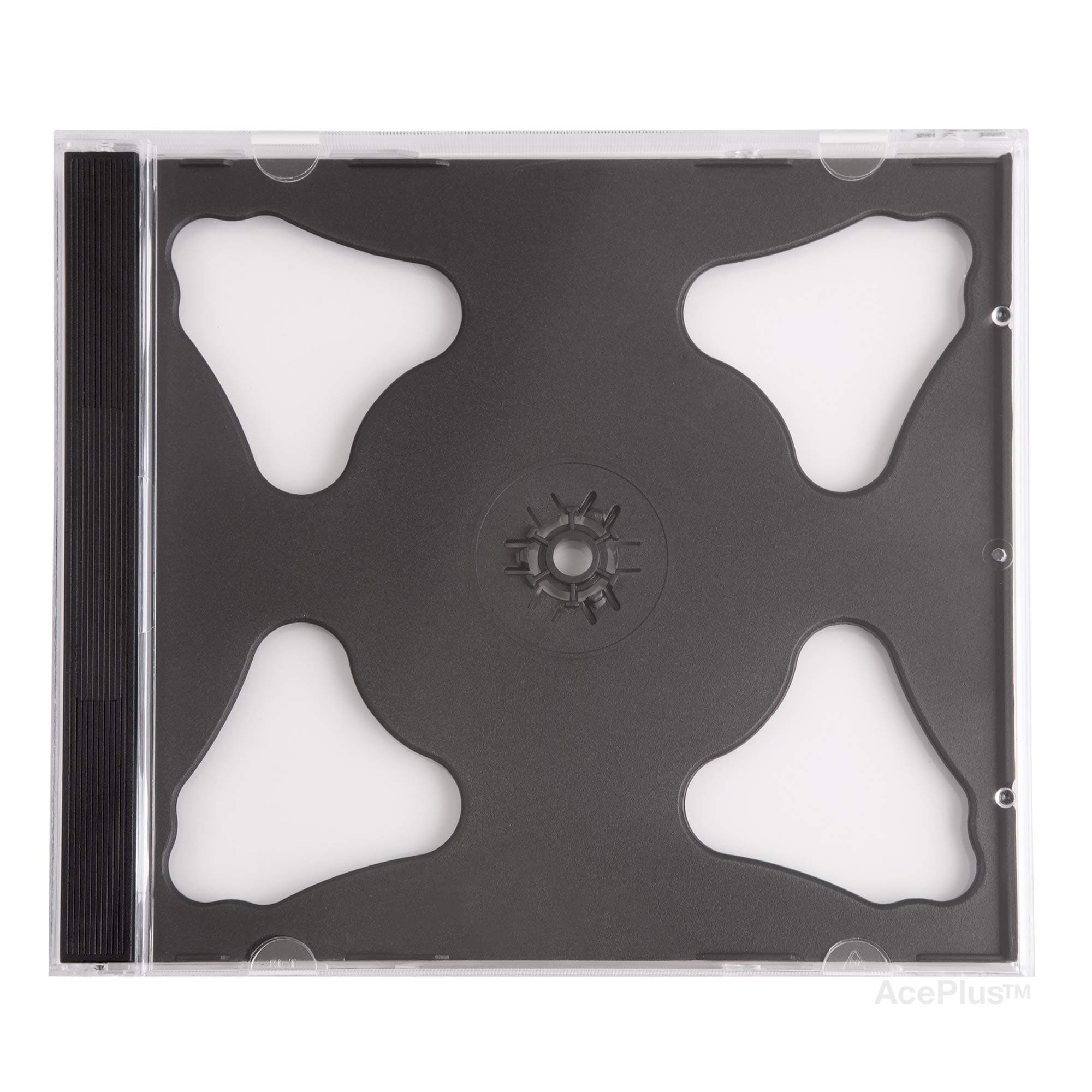 AcePlusCD Jewel Case Black Double Assembled 25 pieces