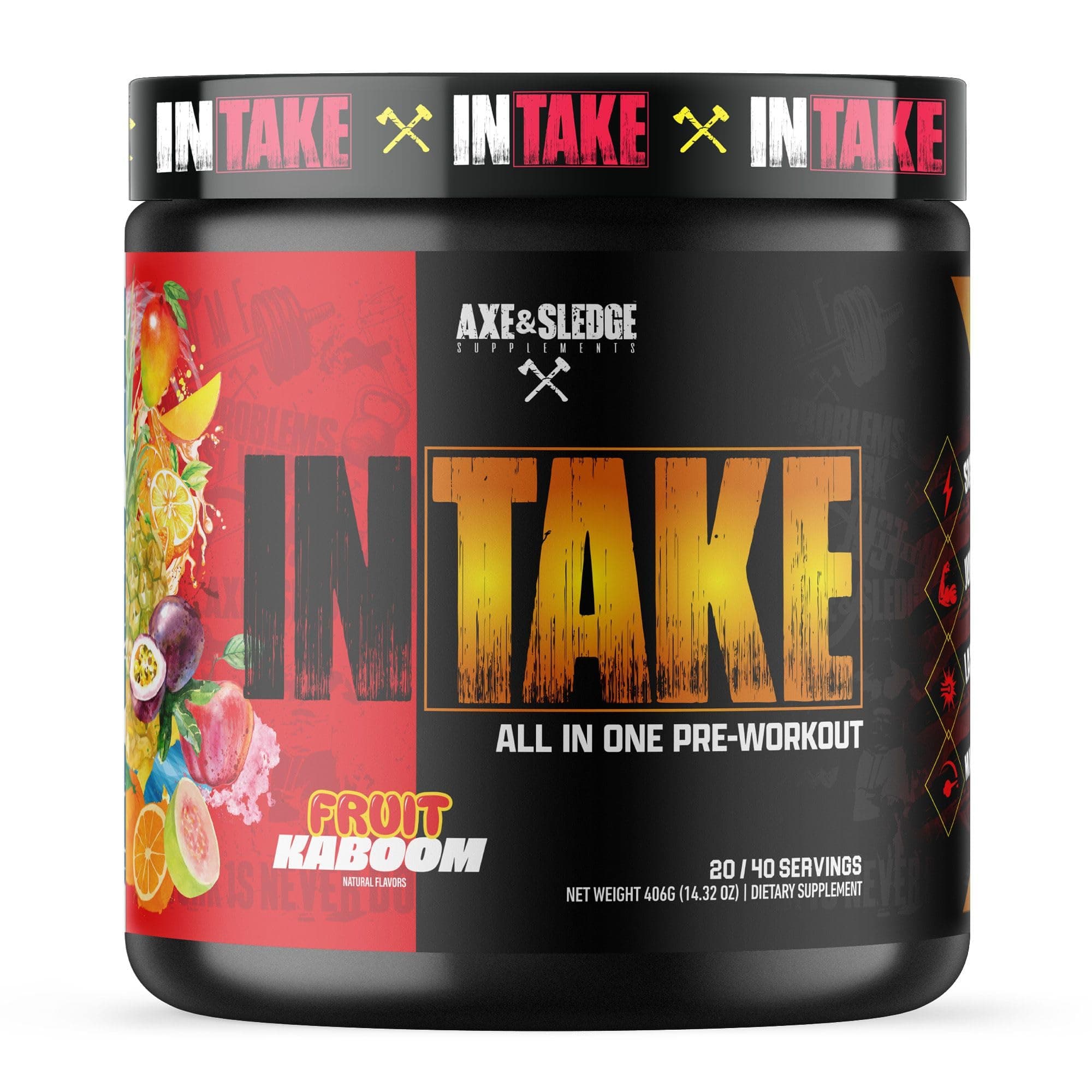 Intake Pre-Workout, 20/40 Servings (Fruit Kaboom)