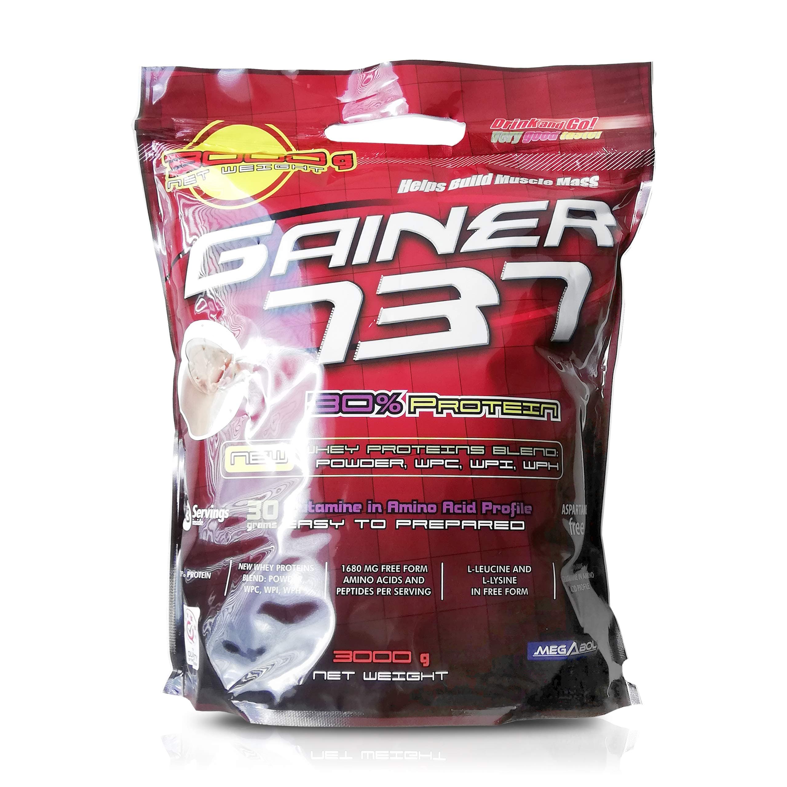 Megabol Gainer 737 3 kg / Raspberry