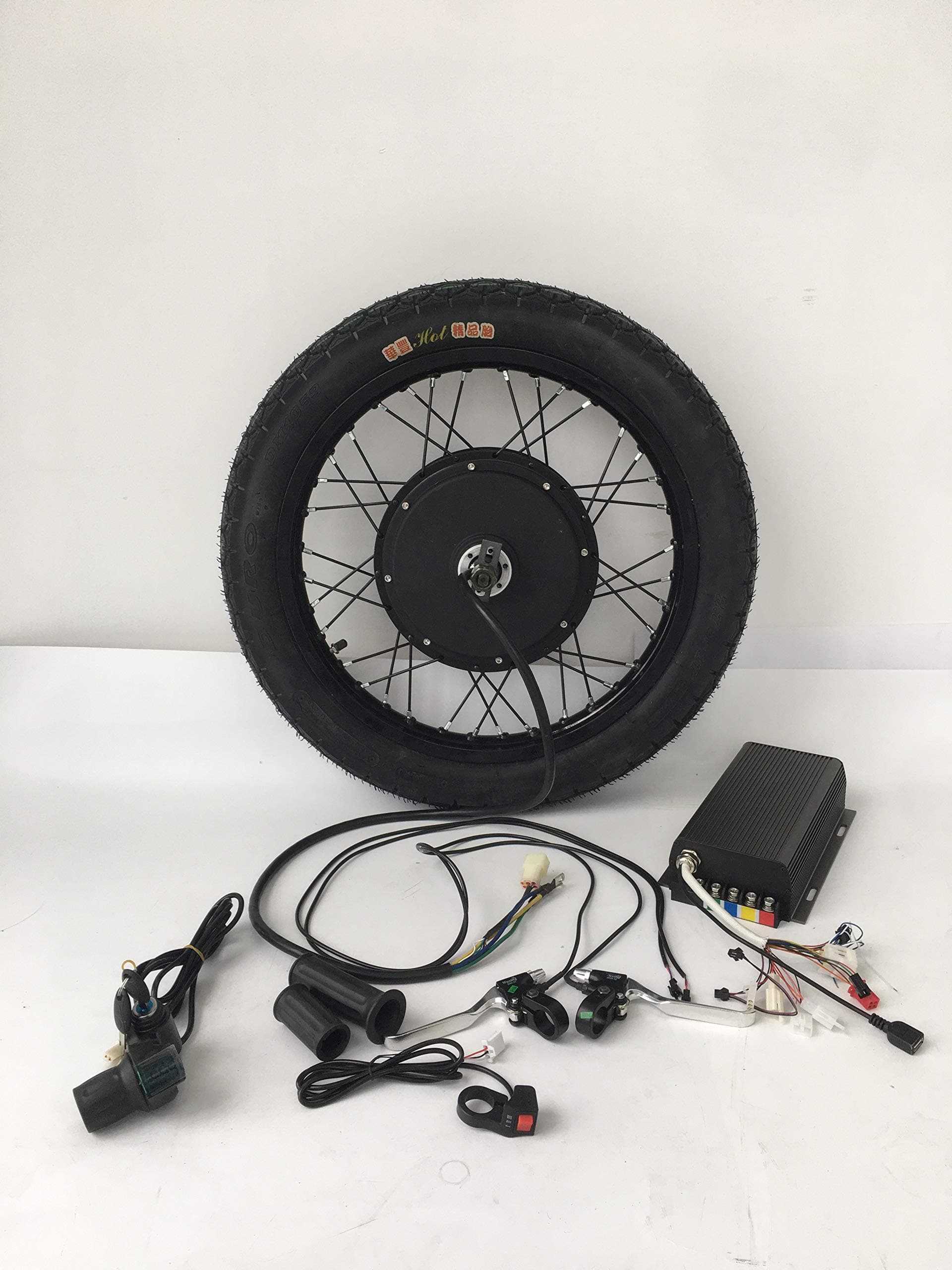 NB POWER Programmable, QS 3000W Electric Bike Conversion Kit, 72V 80A Savoton Sine Wave Programmable Controller, Brushless gearless Motor, Electric Bike Kit. (19inch Rear)