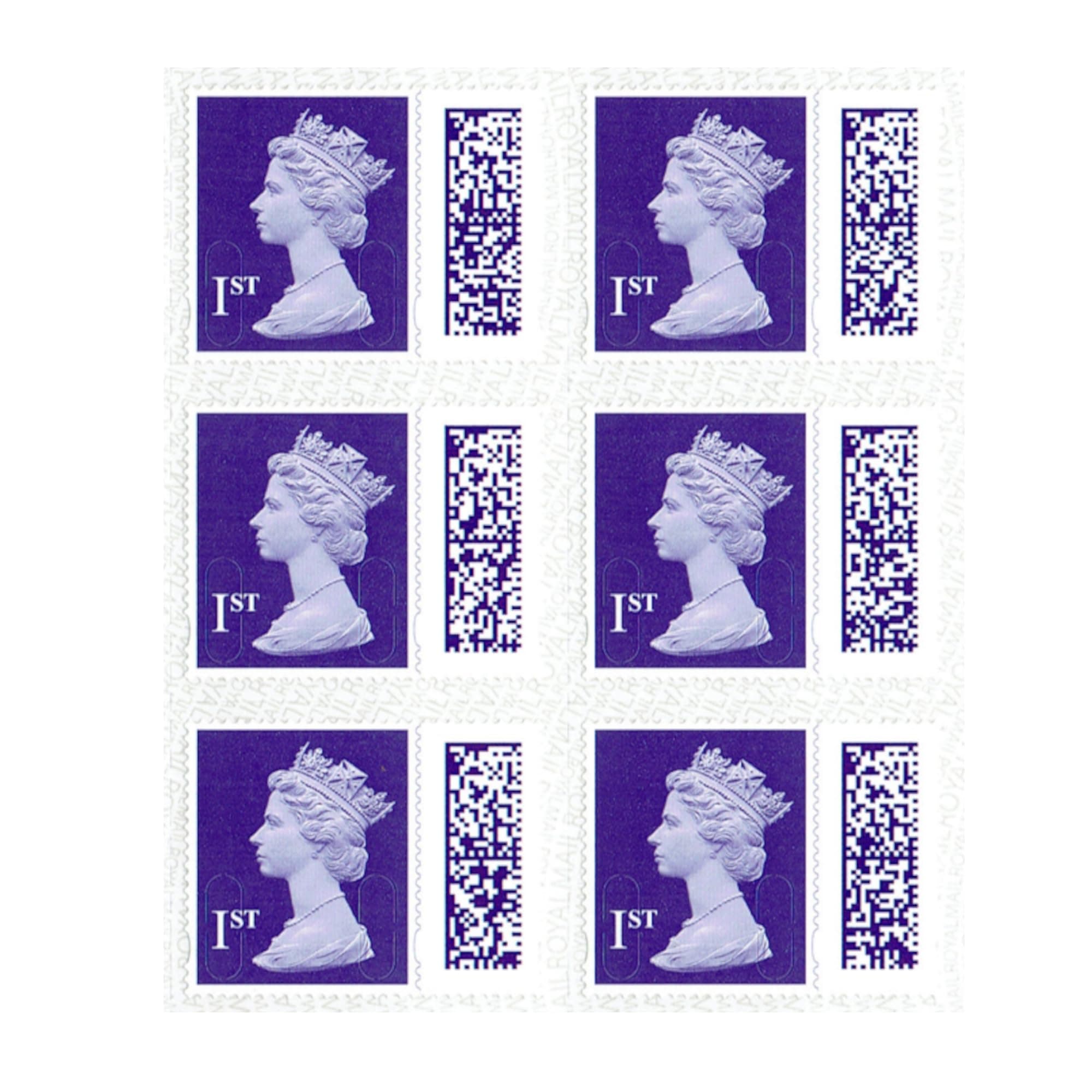 GOVLAX GROUP 1st Class Stamps (6 Pack) - Self Adhesive UK Letter Postage Stamps for Standard Mail with Barcode - Royal Mail First Class Postage Stamps