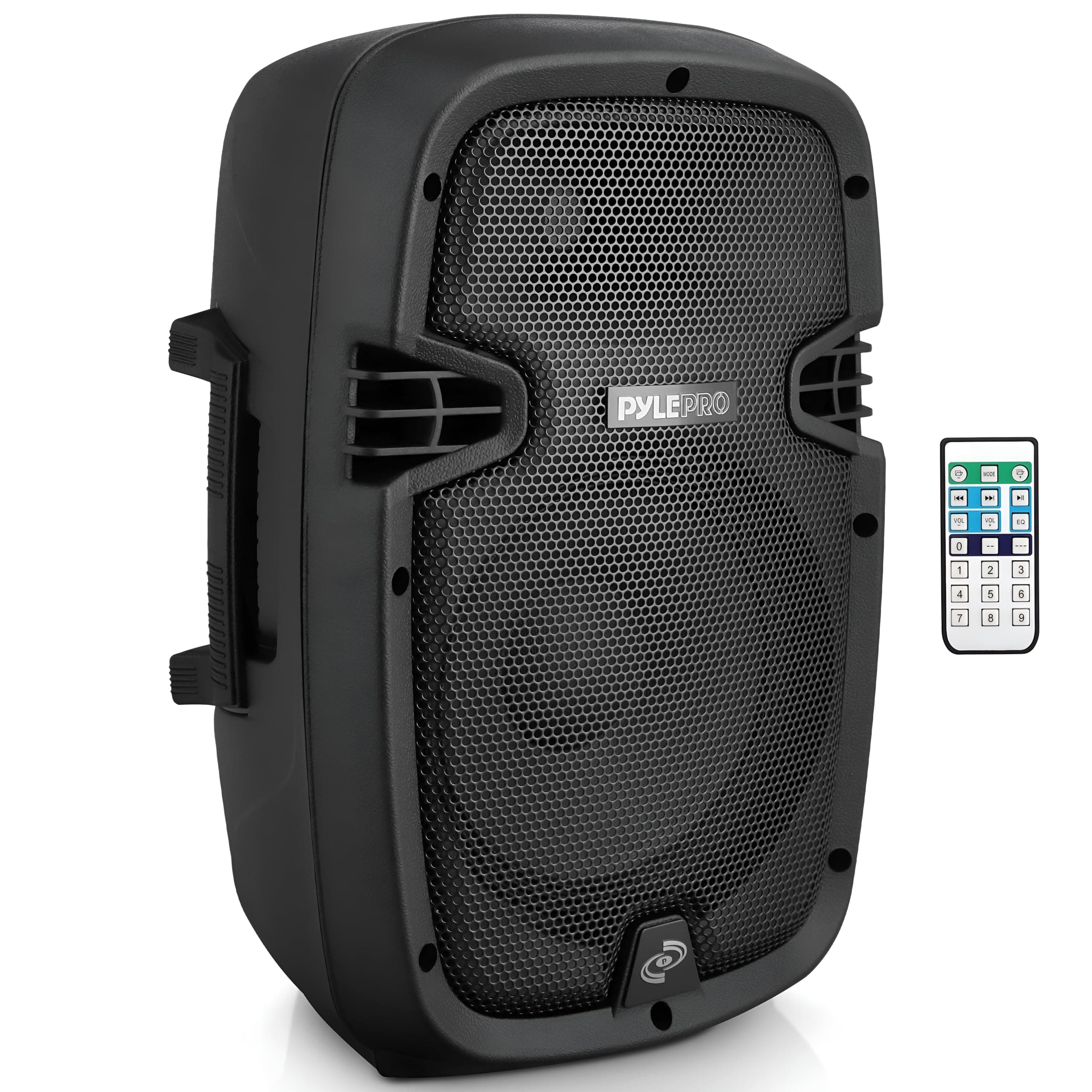 Powered Active PA System Loudspeaker Bluetooth w/ Microphone 8-Inch Bass Subwoofer Stage Speaker Monitor Built-in USB for MP3 Amplifier DJ Party Portable Sound Equipment Stereo Amp Sub PPHP837UB