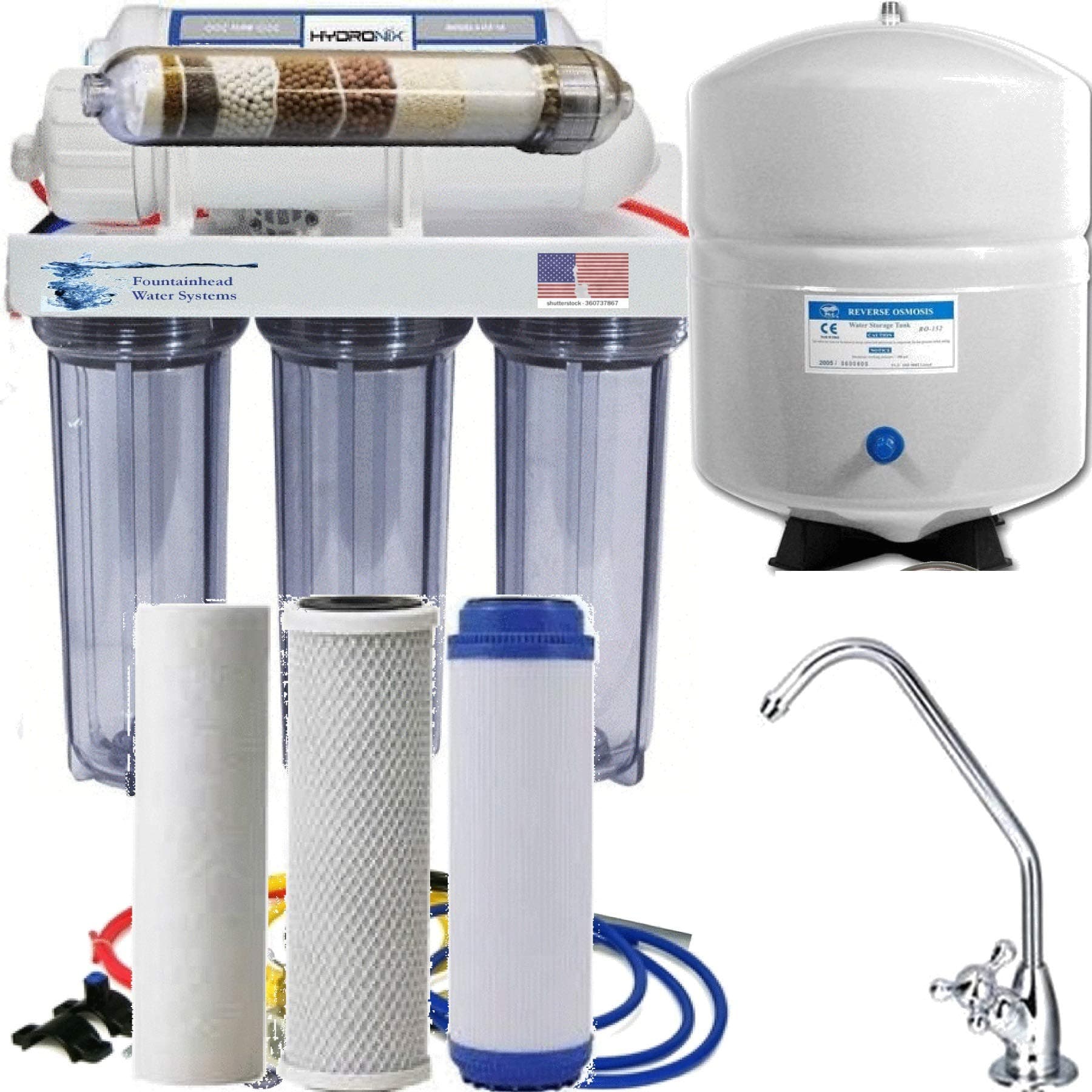 Reverse Osmosis Alkaline Ionizer Neg ORP Potential System 100 GPD