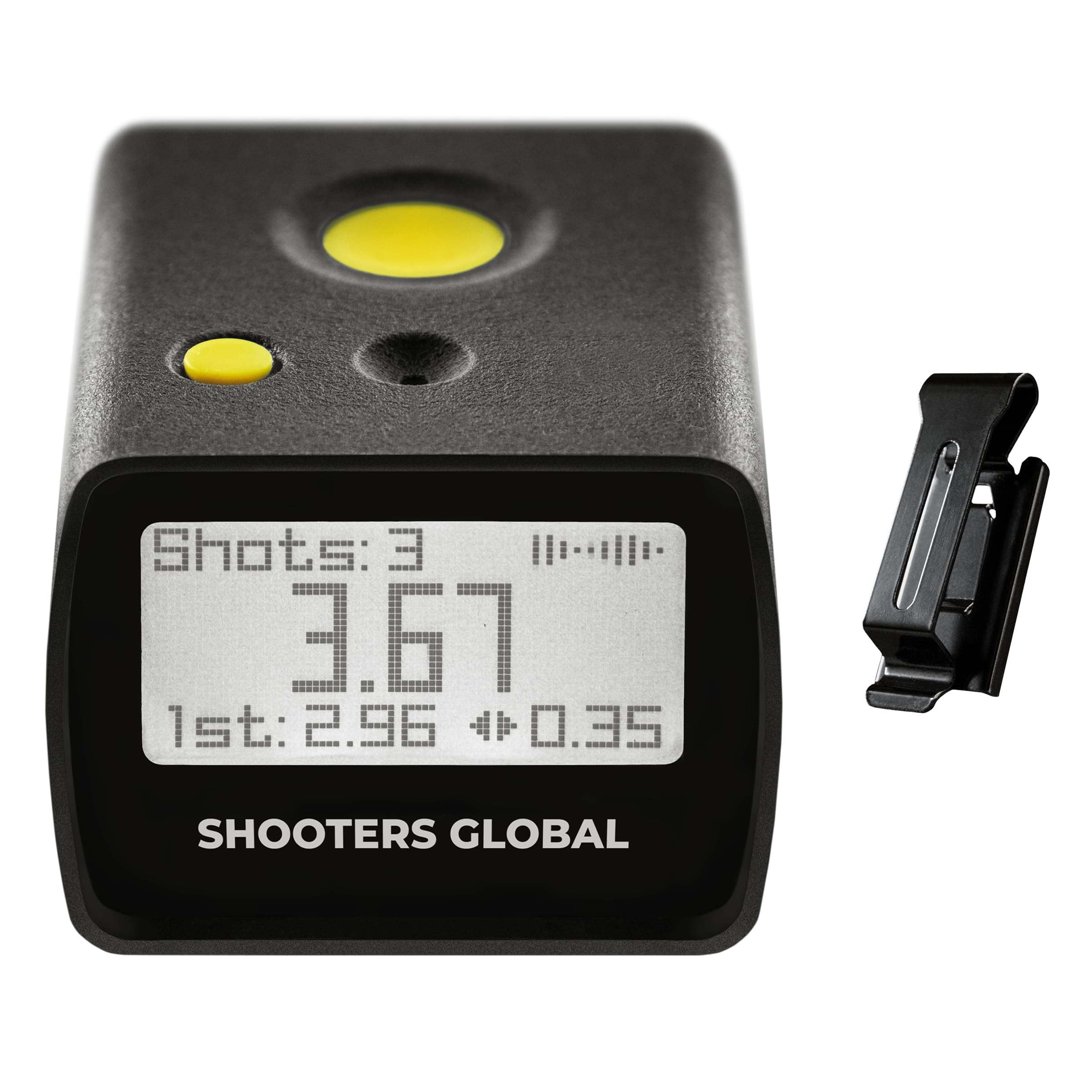 SG Timer GO | Affordable Shot Timer for Training & Dry Fire, Best Battery Life, Smart Sensor, Belt Quick Release, Bluetooth & Free Mobile app with Video Recording and More. (with Pocket Clip)