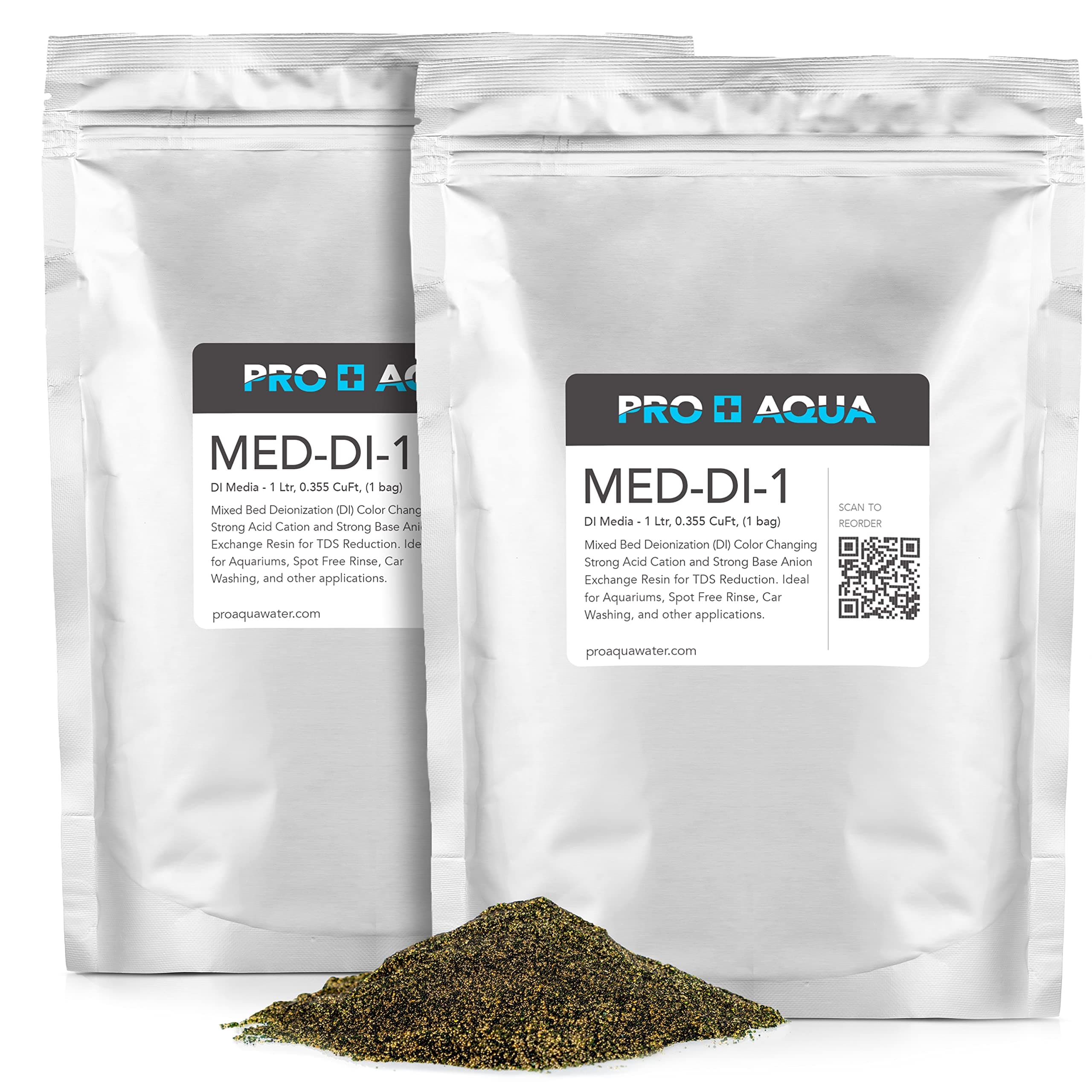 PRO+AQUA DI Resin Replacement Refill Deionization Color Changing Premium Grade, TDS Filtration, Aquariums, Spot Free Rinse, 2L