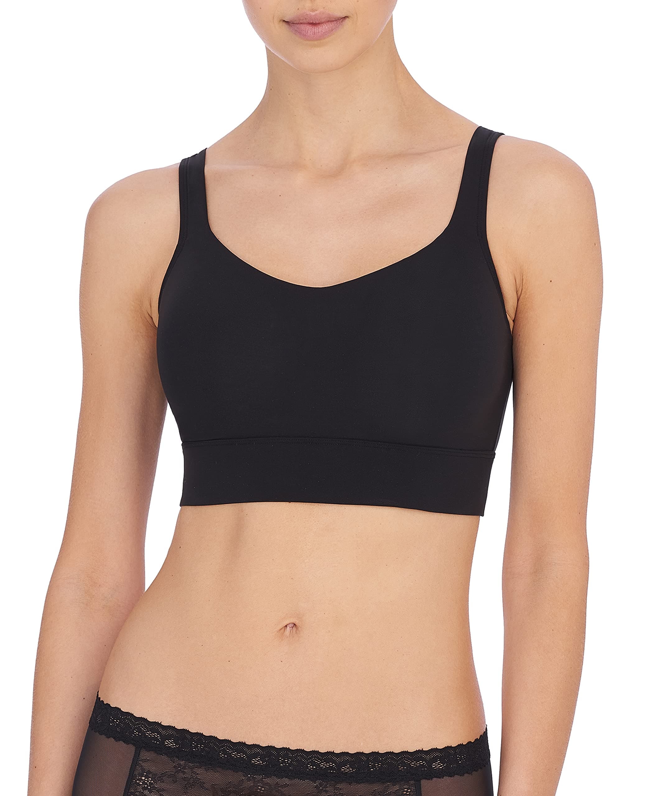NatoriWomen Bliss Flex Wireless Contour Bralette (Black, Small)