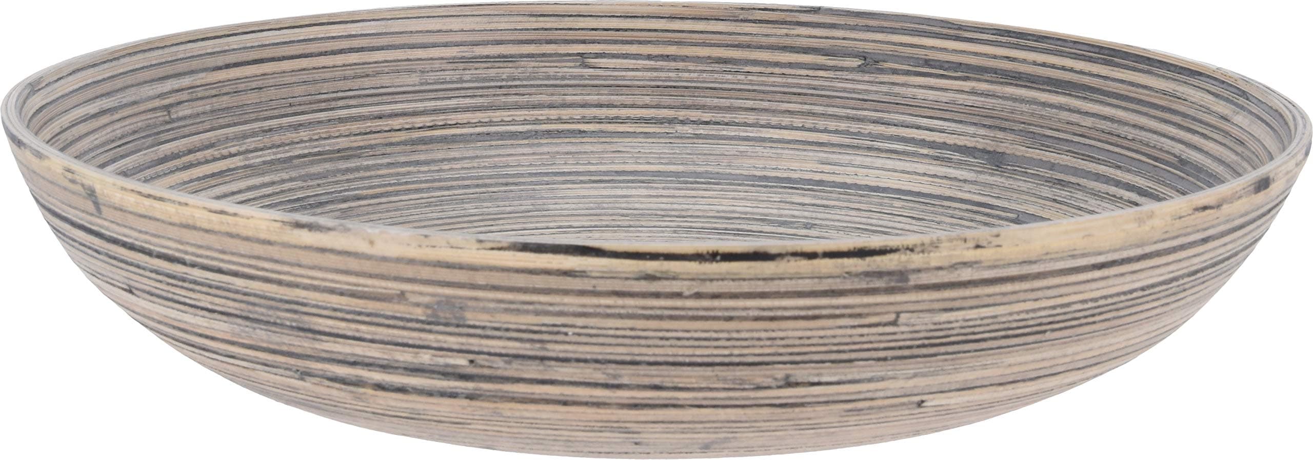 30cm x 7cm Large Bamboo Salad Fruit Crisp Bread Serving Snack Bowl Environmentally Friendly