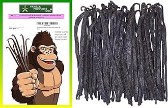 50 Split Extract Grade B Madagascar Bourbon Natural Vanilla Beans 5~6" by Vanilla Products USA (50 Count (Pack of 1))