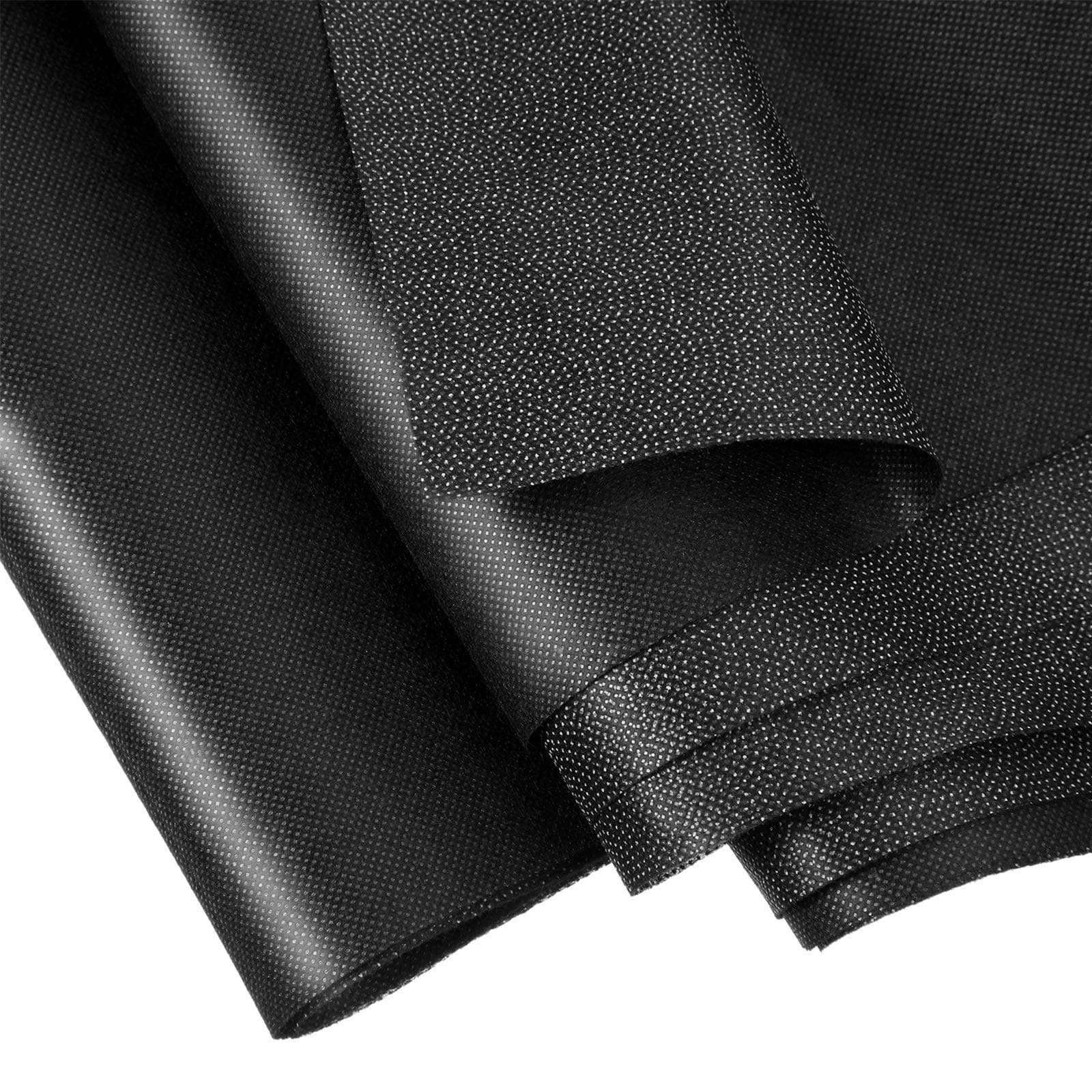 3 Pieces Fusible Interfacing Non-Woven Lightweight Polyester Interfacing (Black, 20 Inch x 3 Yards)