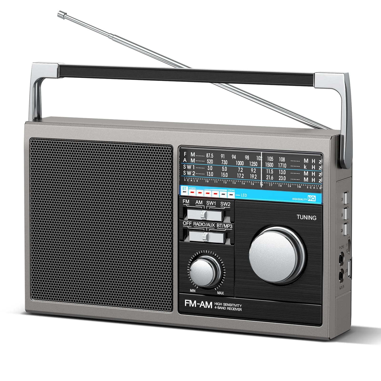 AM FM Radio with Bluetooth