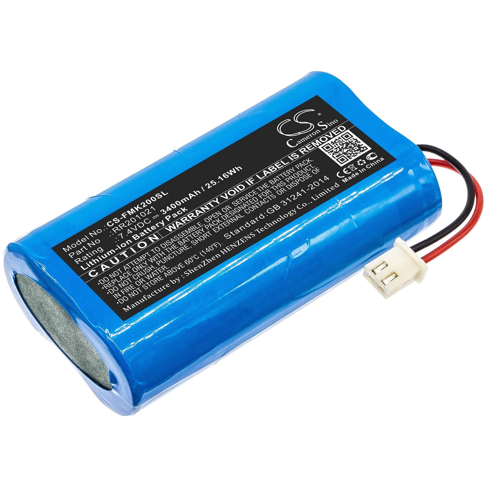 7.4V High-Performance Replacement Battery for Fusion Infralan Splicer HS 15O Splicer Easy Splicer mk2 EasySplicer Infralan Splicer H with RR201021/3400mAh