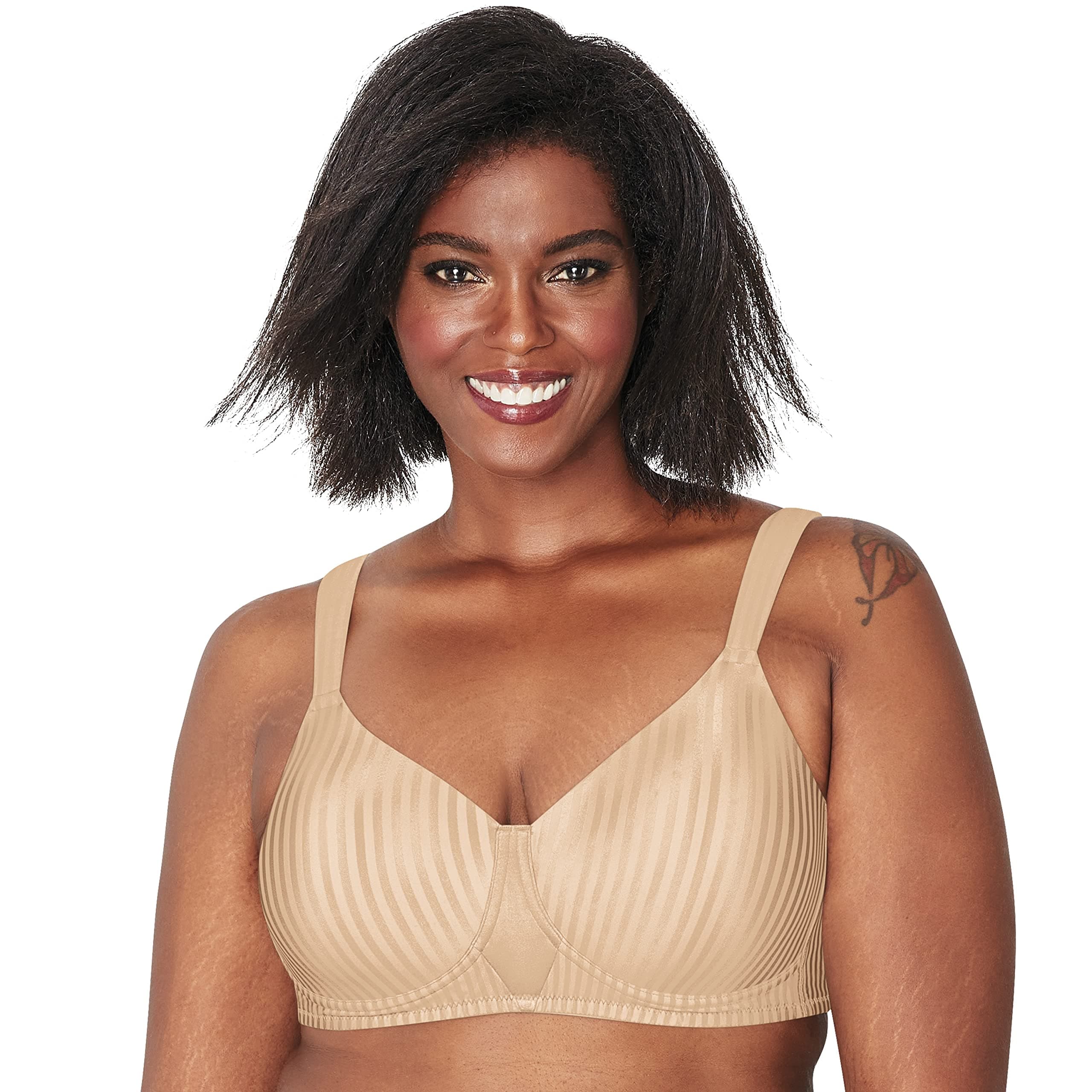 womens Secrets Perfectly Smooth Wireless Bra, Full-coverage T-shirt Bra for Full Figures