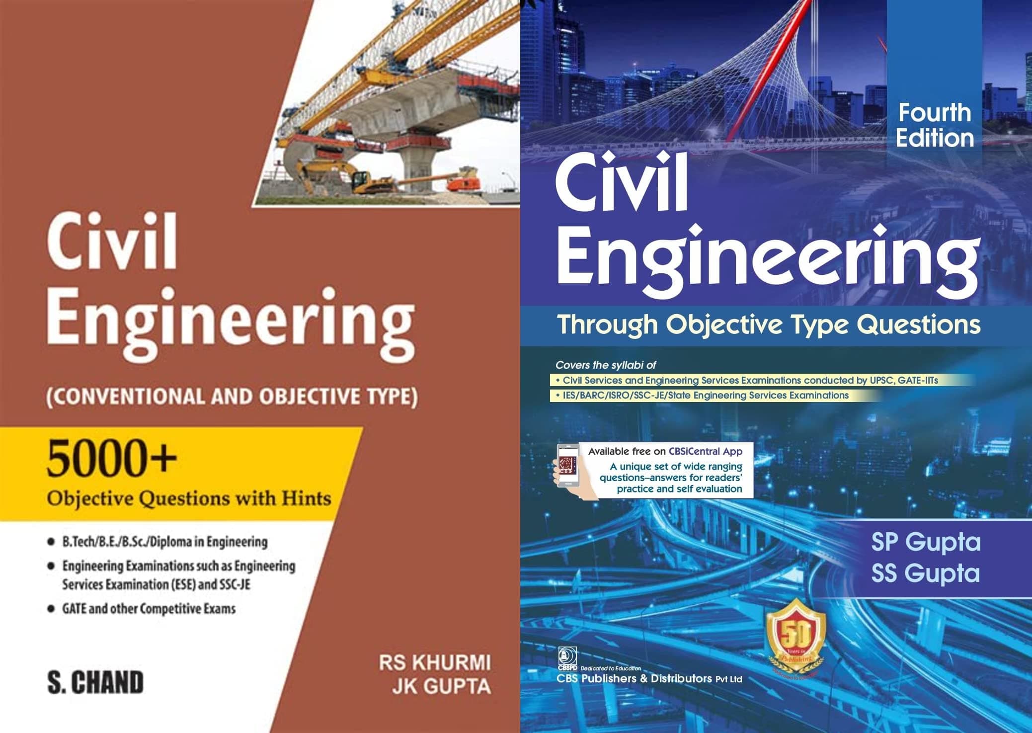 Civil Engineering - Objective Type and Conventional - Khurmi Gupta + Gupta & Gupta - Set of 2 Books - 2023-24/Ed. [ENGLIH MEDIUM] Unknown Binding – 1 June 2023