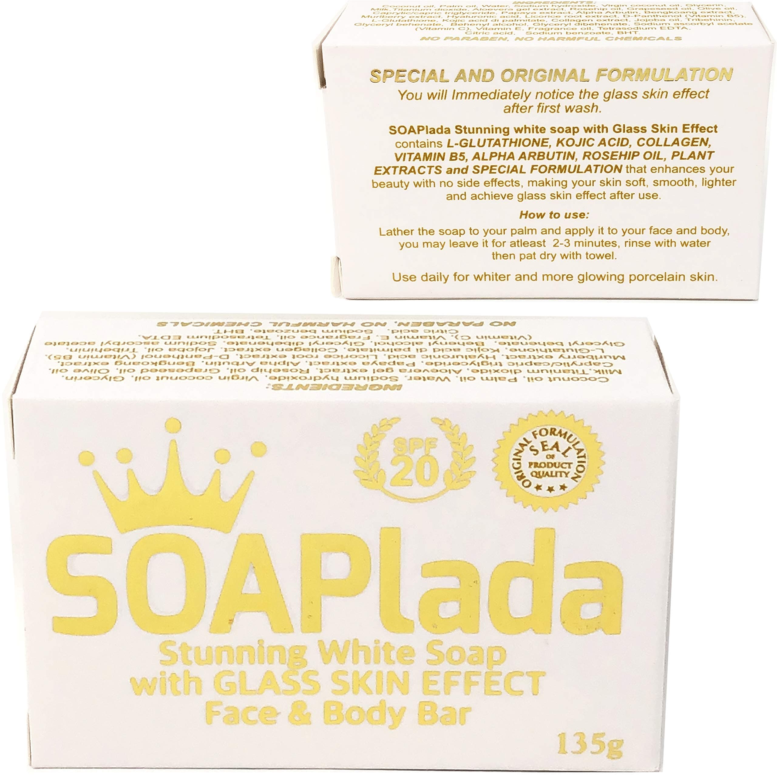 SOAPLADA STUNNING WHITE SOAP With Glass Skin Effect