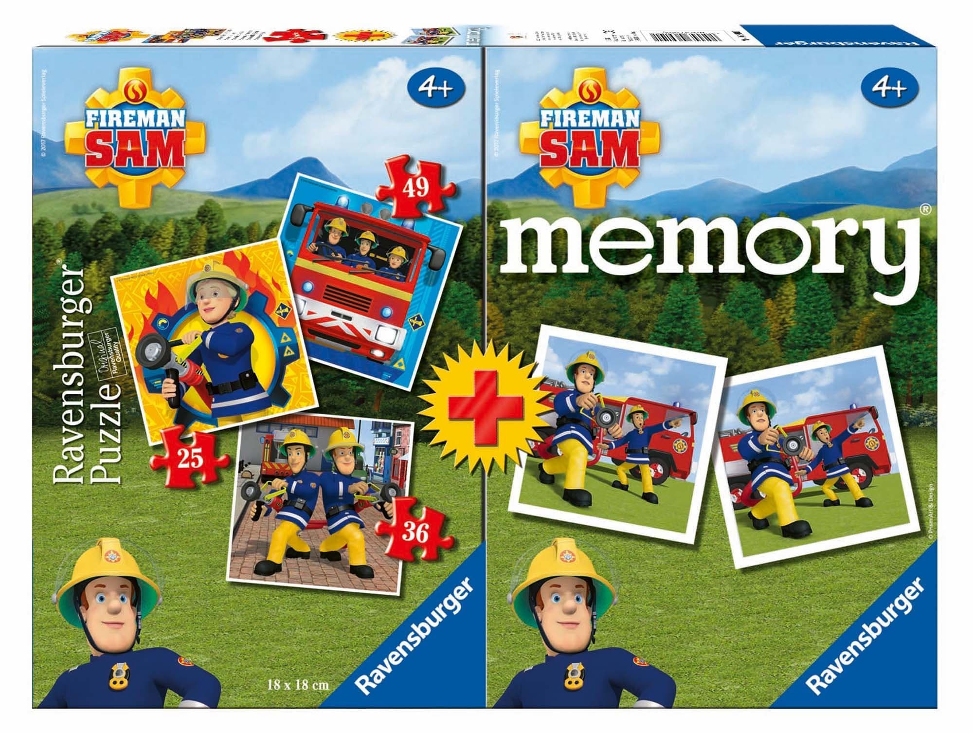 RAVENSBURGER Tris + Memory Puzzle Sam Pompier - Games Company