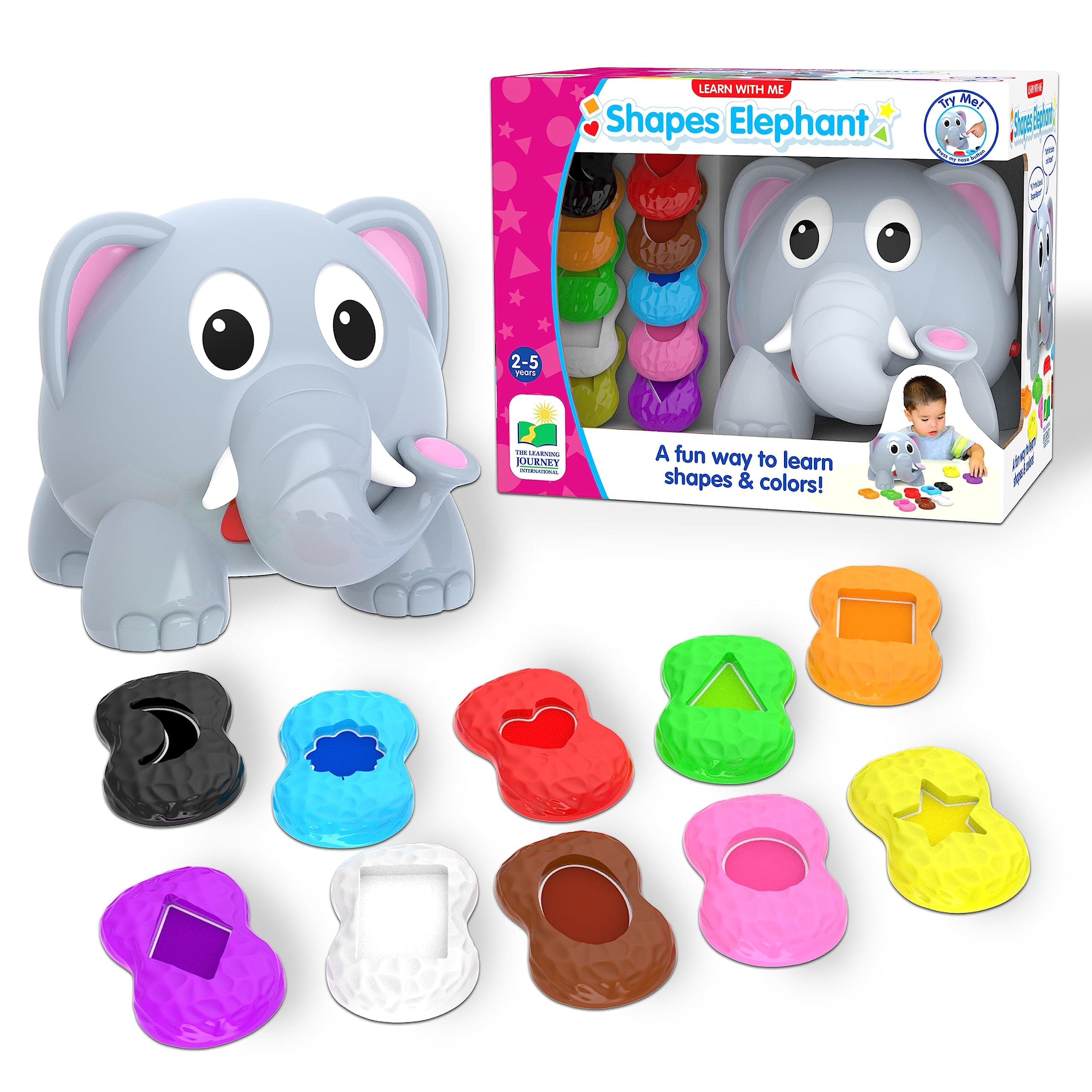 The Learning Journey - Learn With Me, Shapes Elepha, Multi-Colour, 345207