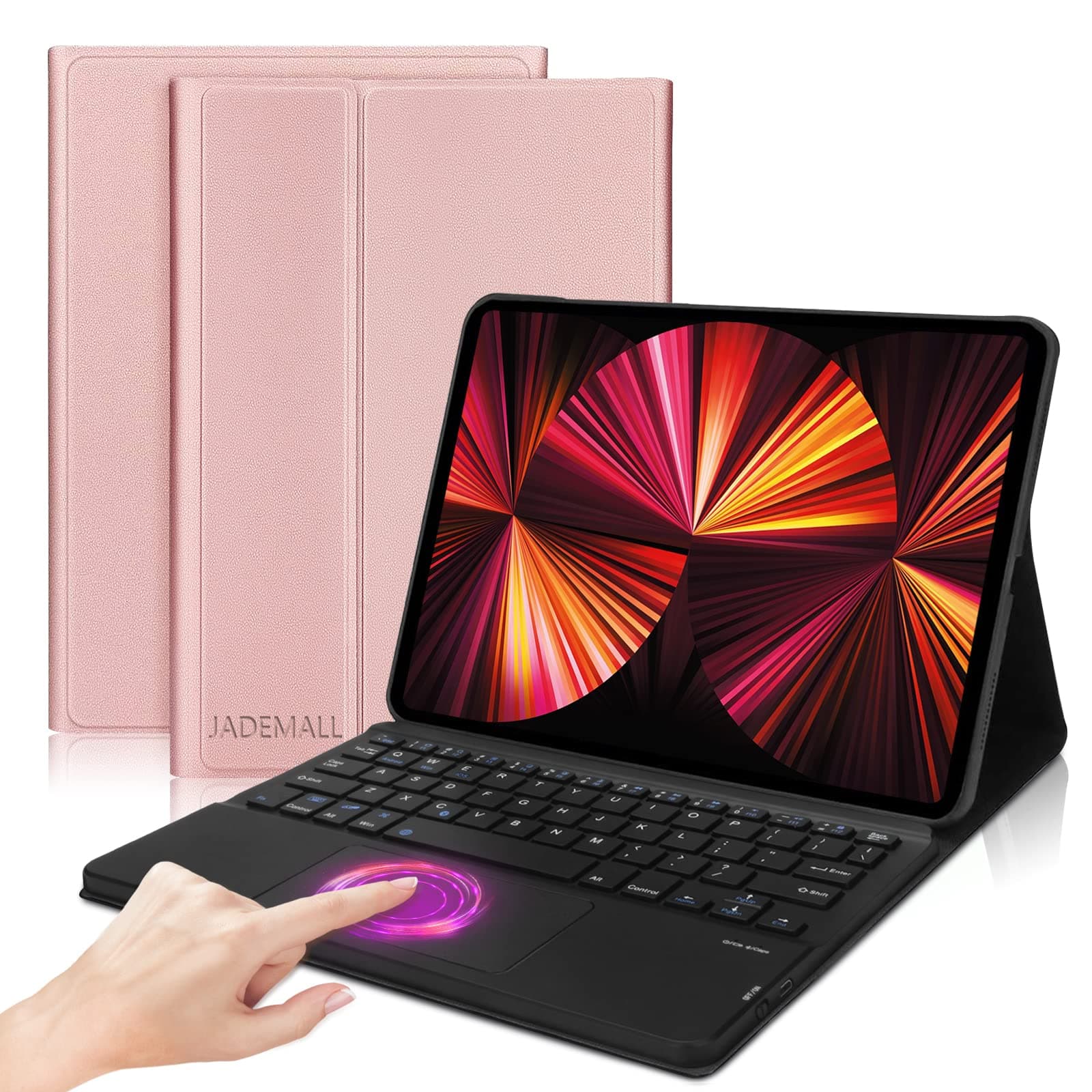 JADEMALL 9th Generation Keyboard Case (2021)- 10.2 Case with Keyboard for 8th & 7th Gen/Pro10.5 WX Black 51