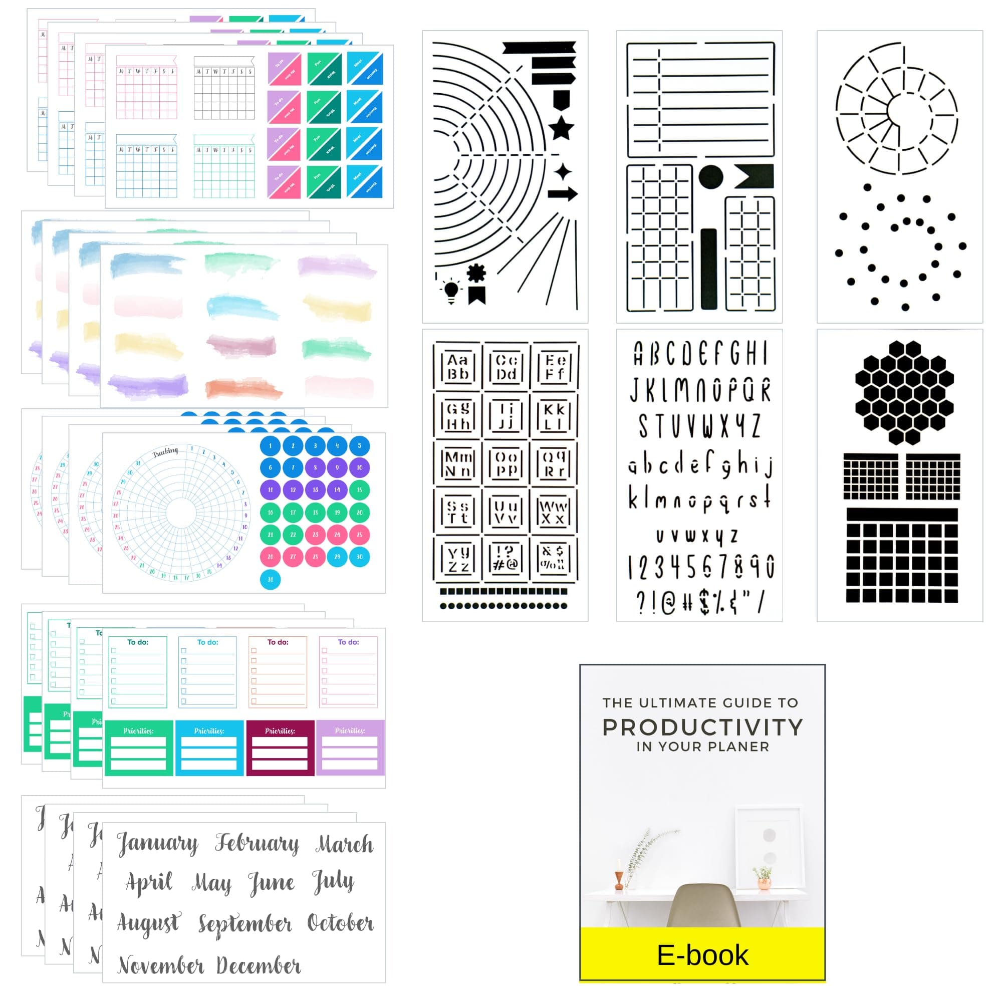 Ultimate Productivity Stickers & Stencils