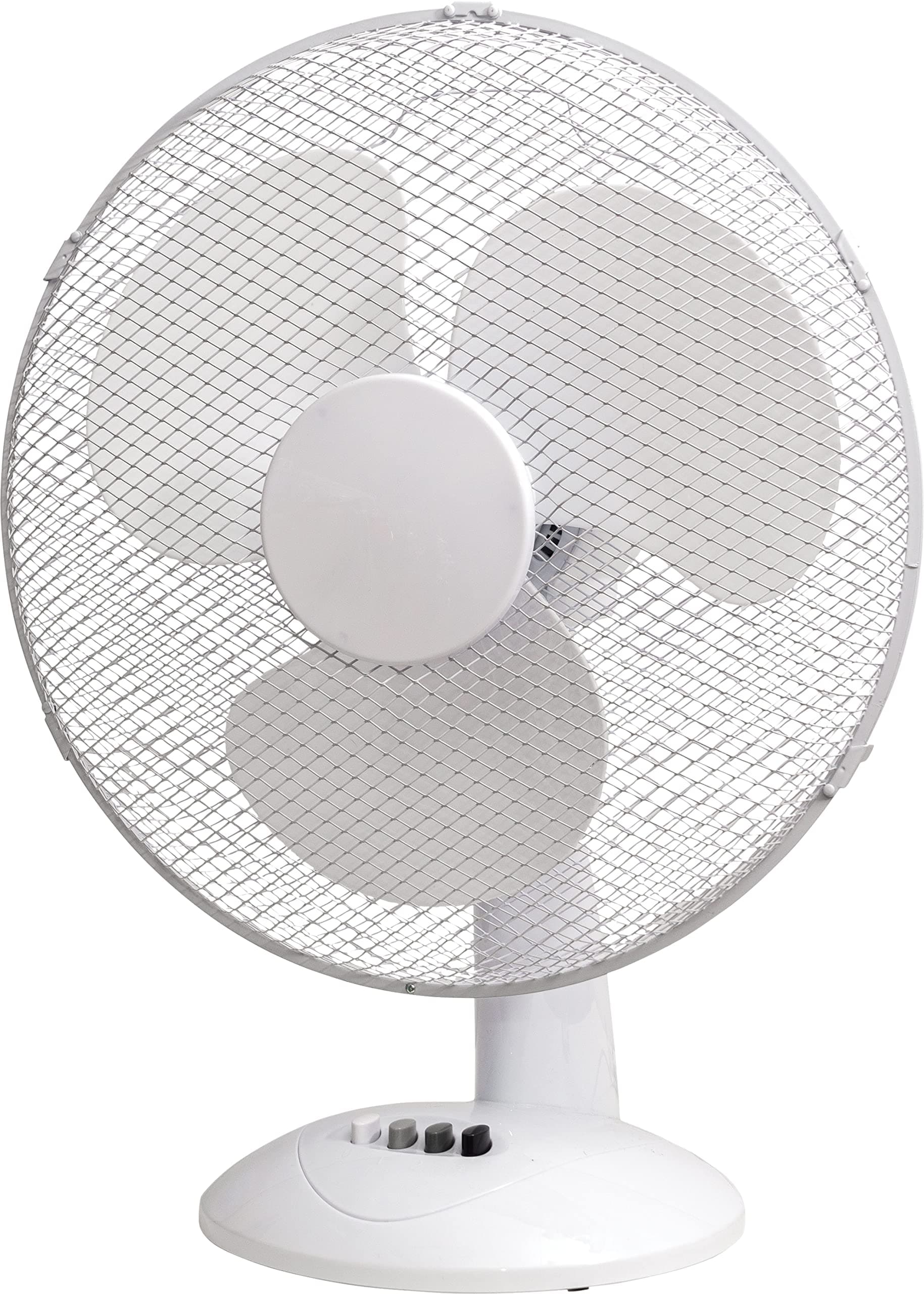 Oscillating Desk Fan, 16-Inch, White