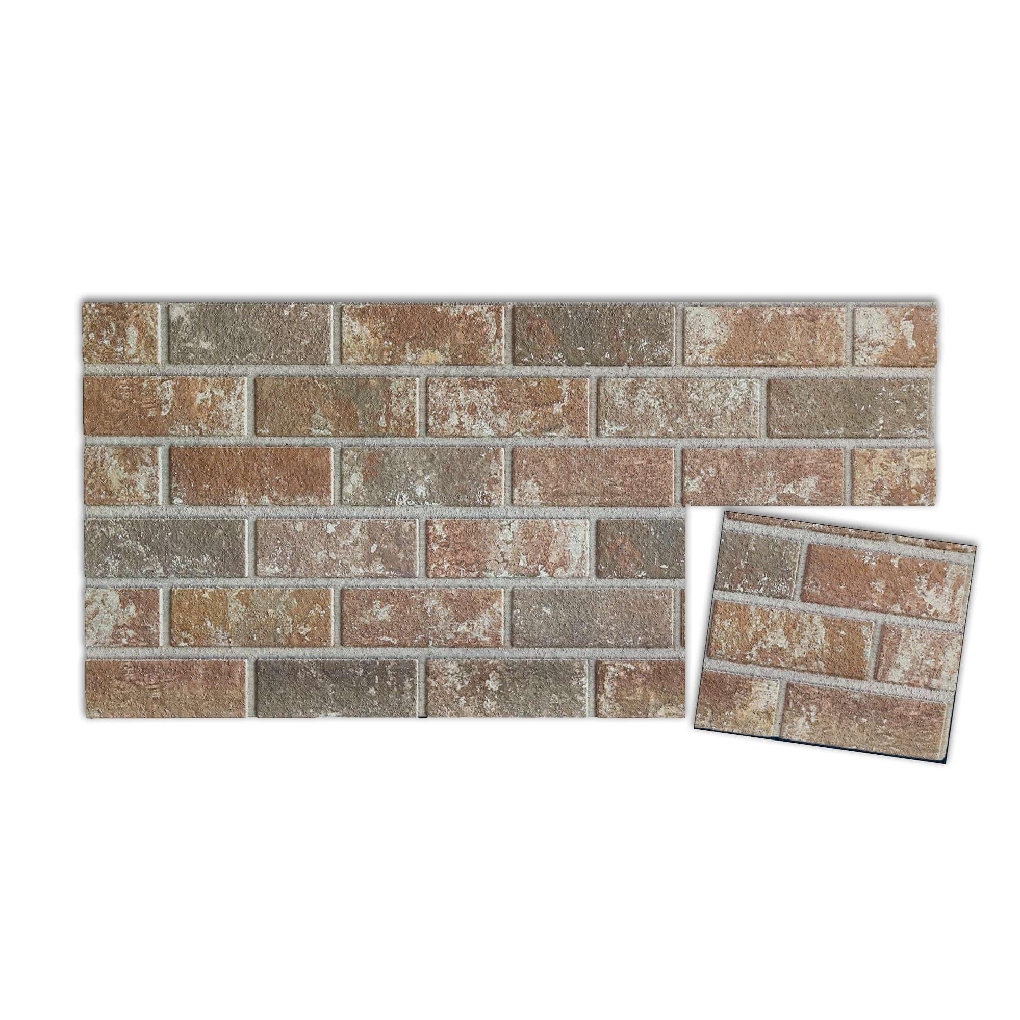 IZODEKOR 3D Wall Panels Brick Effect - Cladding, Stone Look, Styrofoam Facing for Living Room, Kitchen, Bathroom, Balcony, Bedroom and Back of Counter | Mocha Royal (10" x 10" Sample)