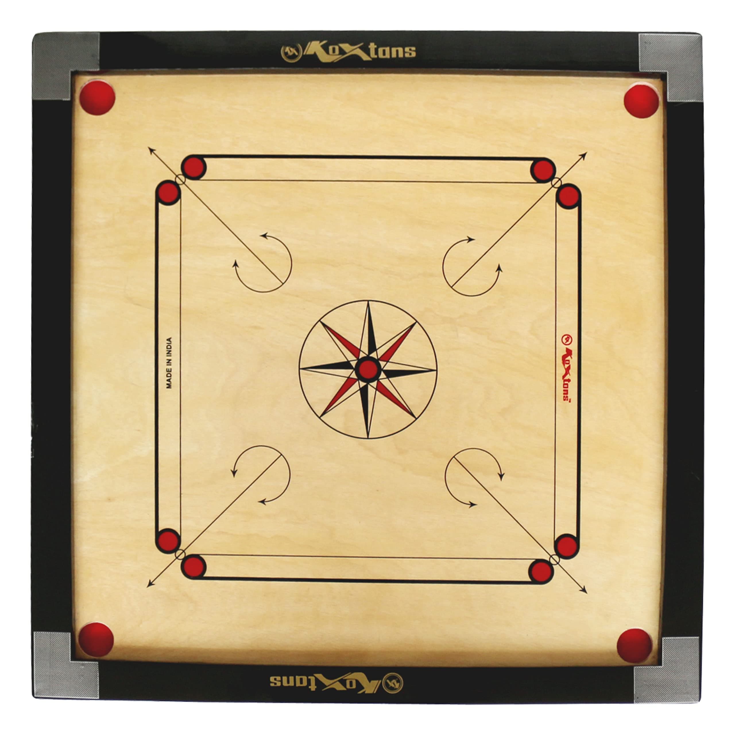 Carrom Board Full Size with 2" Border (Super) with STRICKER & Accessories