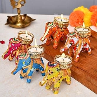 Ascension Set of 4 Peacock Designer Tealight Candle Holders (Design 7)