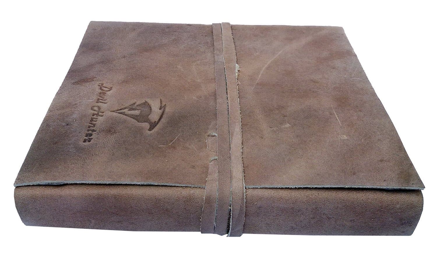 Journal Writing Notebook, Antique Handmade Leather Bound Daily Notepad for Men & Women, Perfect Gift for Art Sketchbook, Travel Diary & Notebooks to Write in (7" Medium)