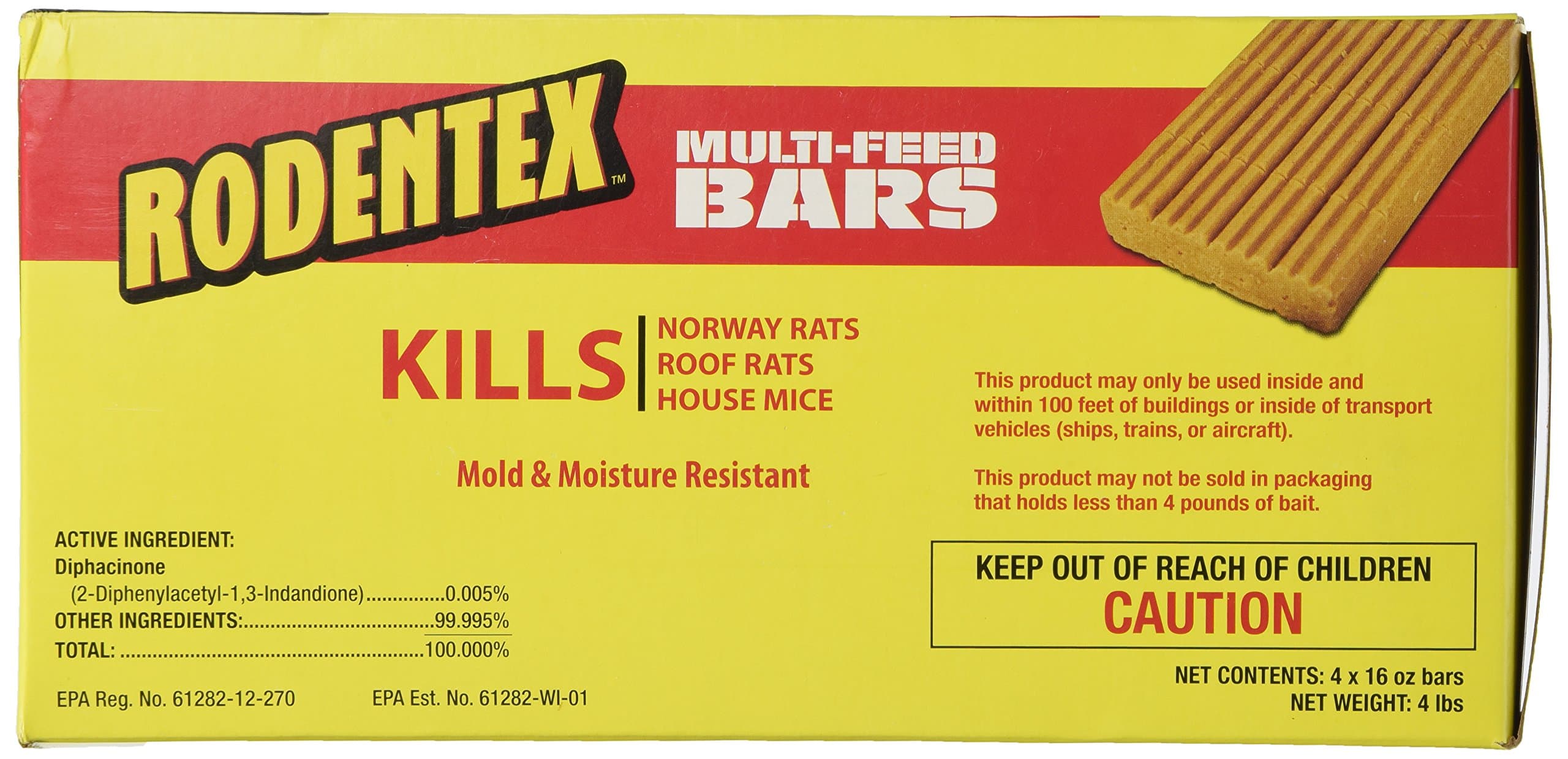 Rodentex Multi-Feed Bars, 4 lbs,1 Pound (Pack of 4)