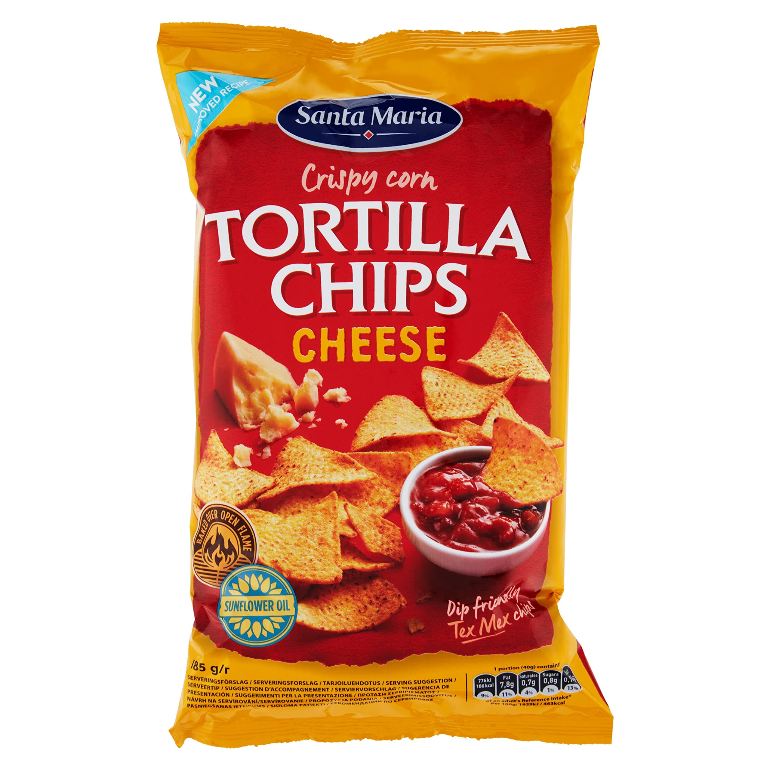 Nacho Cheese Chips | | Crispy Corn Tortilla Chips Cheese | Total Weight 185 Grams