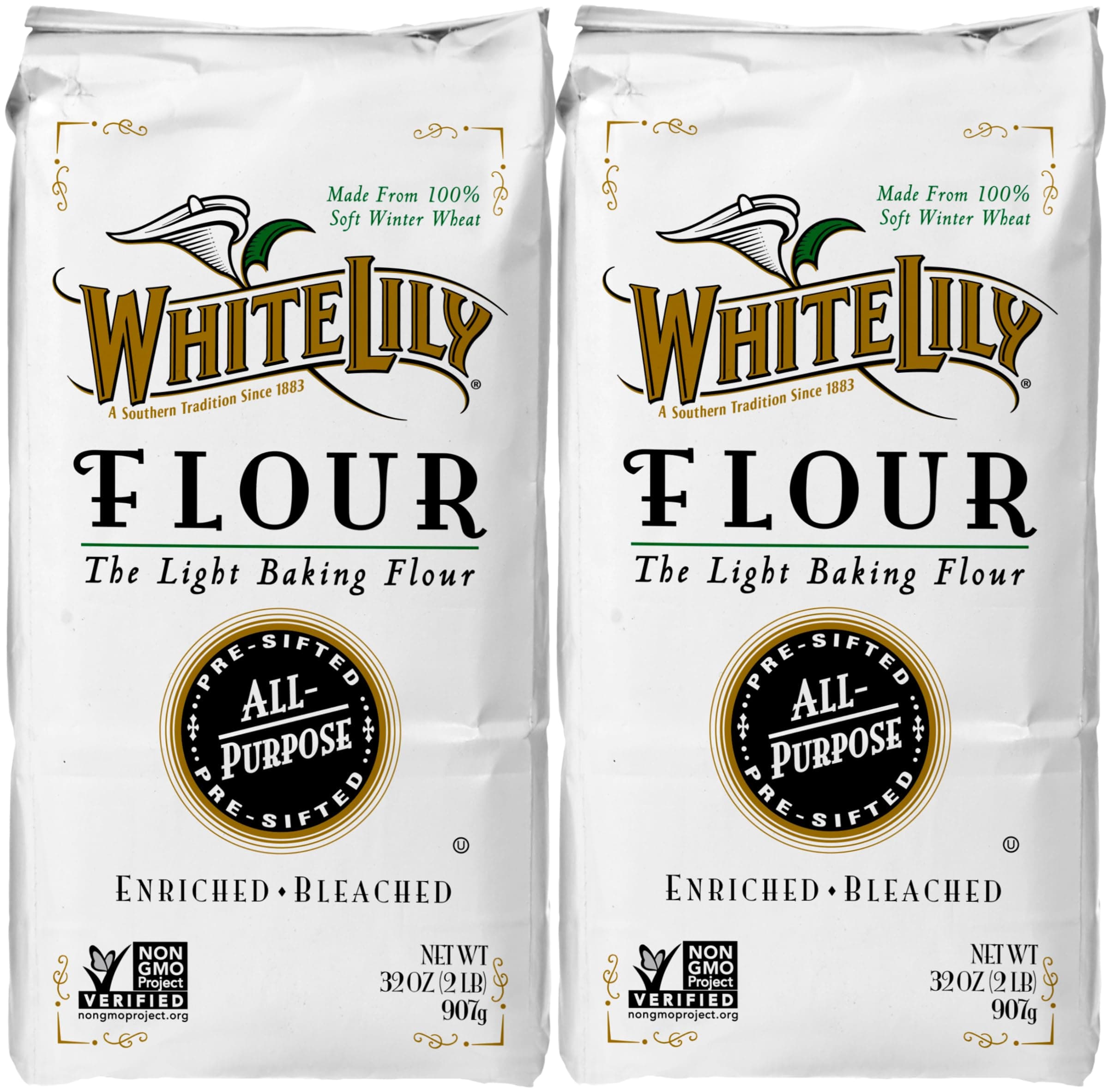 All-Purpose Bleached Wheat Flour 2 lb. (2-Pack) by White Lily