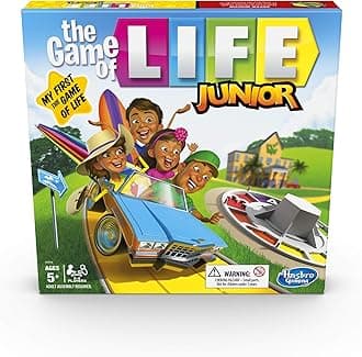 Hasbro Gaming The Game of Life Junior, Party Games for 2-4 Players, for 5+ Year Old Kids, Adults and Family