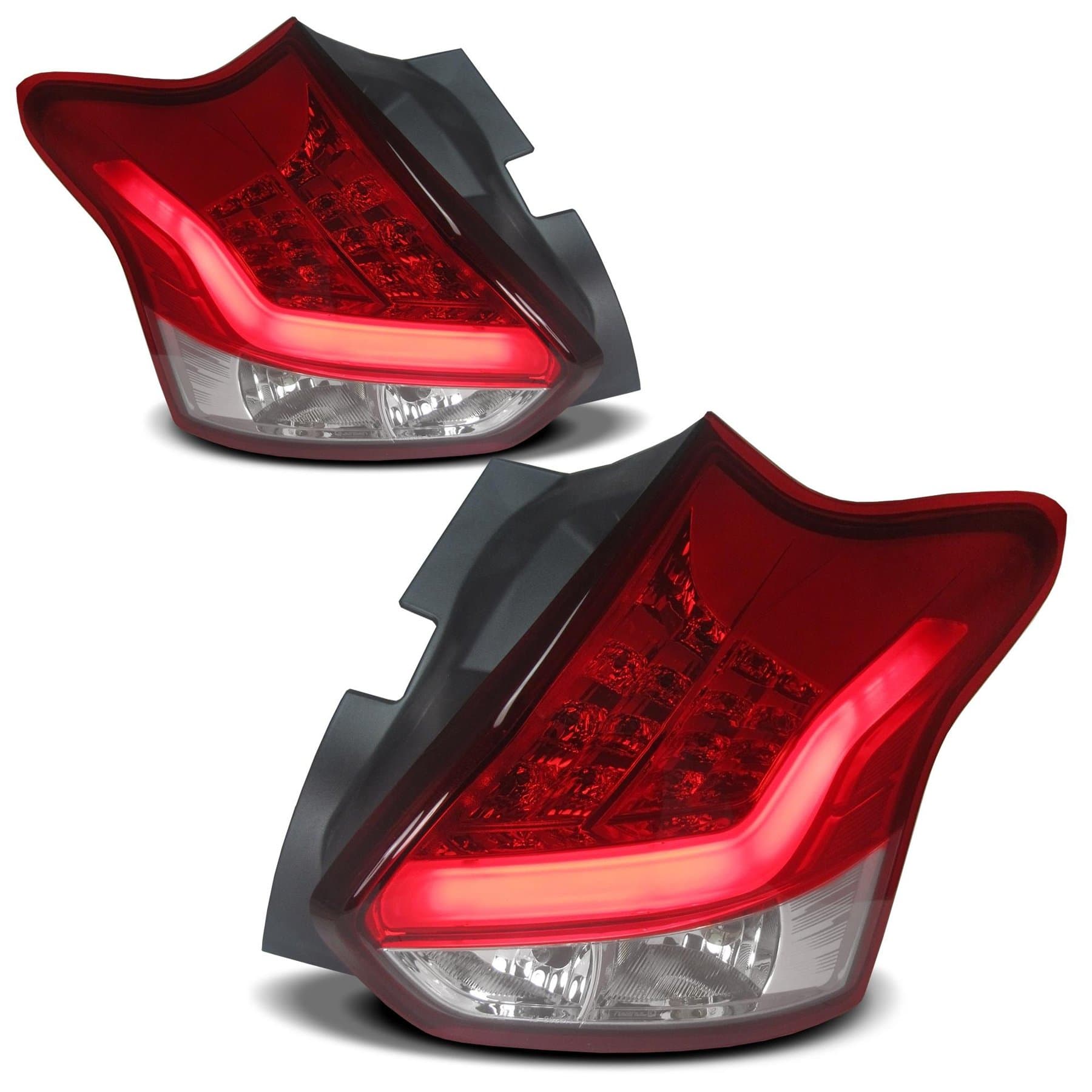 Junyan PRL1172 Hatchback Red/Clear LED Lightbar Rear Tail Lights