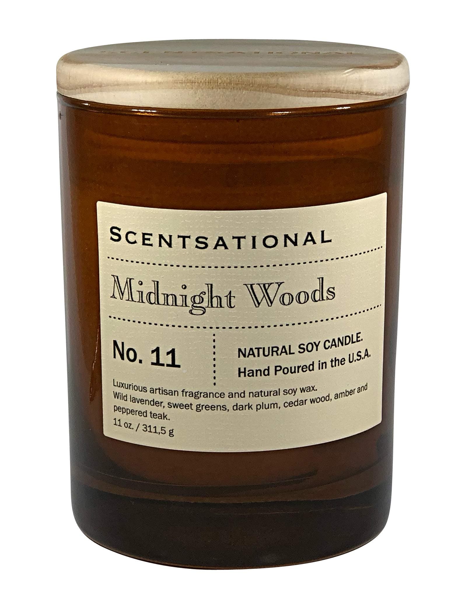ScentsationalMidnight Woods Candle, Ivory
