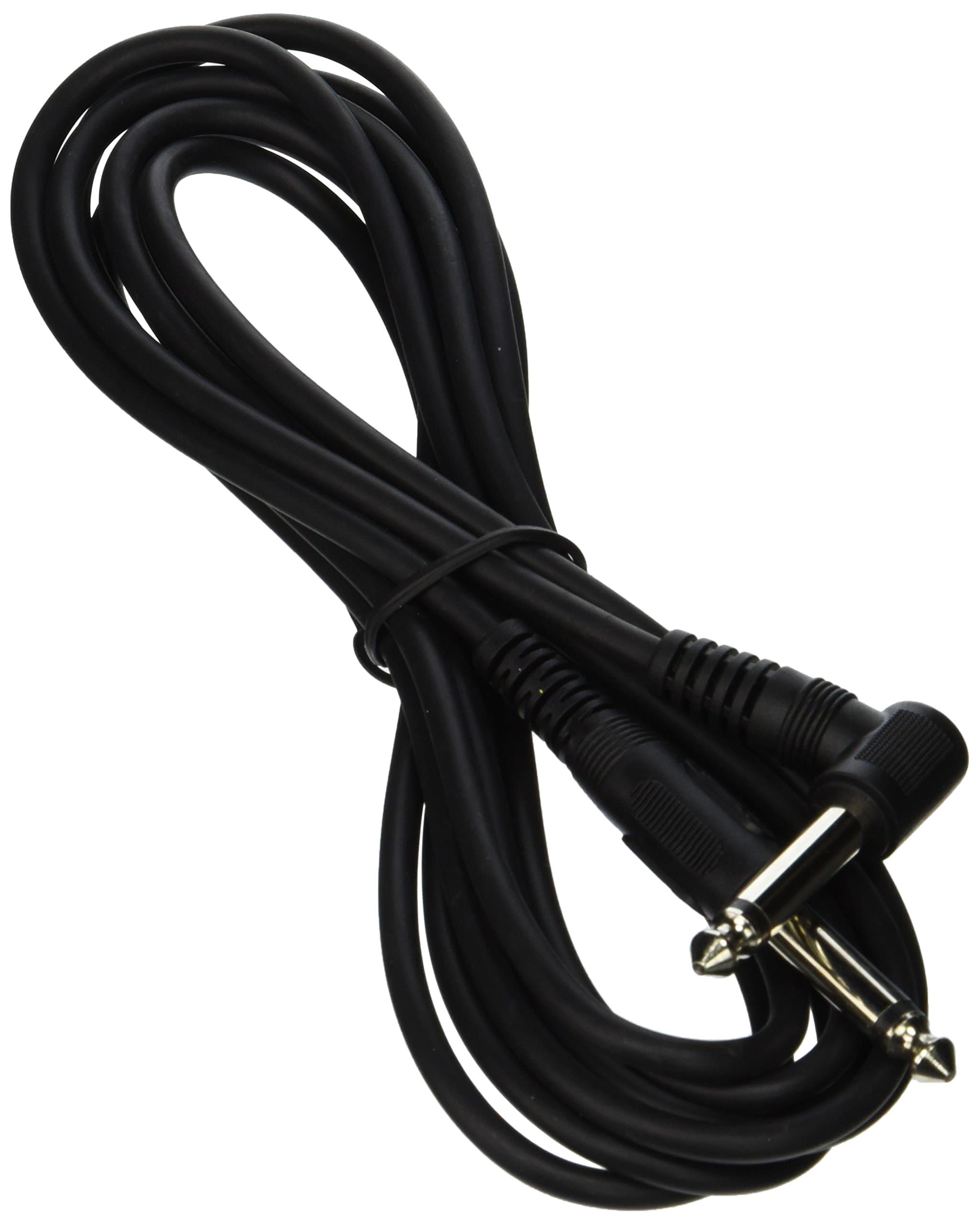 Cable Corp10' Molded End Instrument Cable, 1/4-Inch Right Angle to Straight, Basic (SC10)