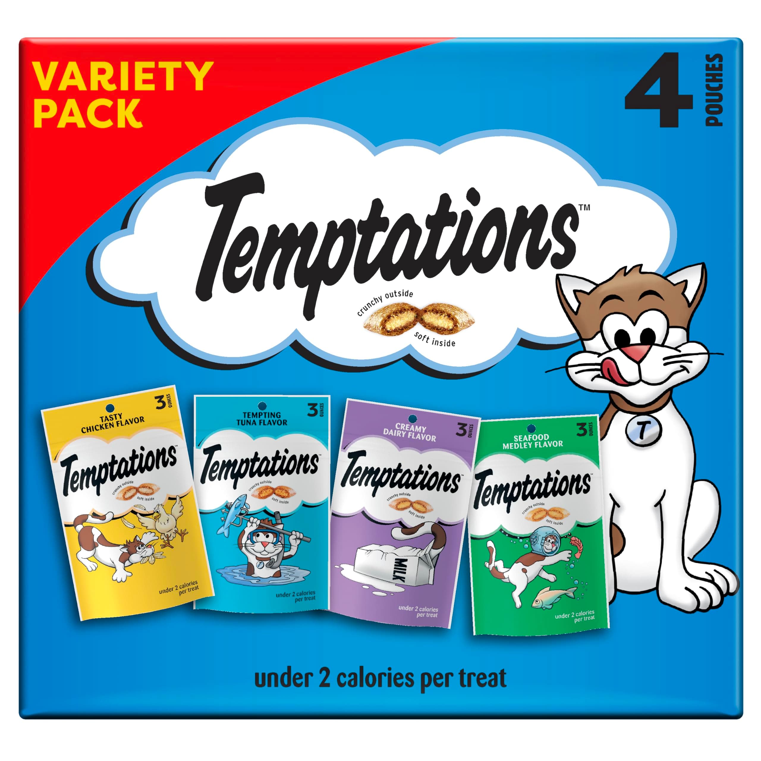 WHISKAS TEMPTATIONS Variety pack, 12-Ounce