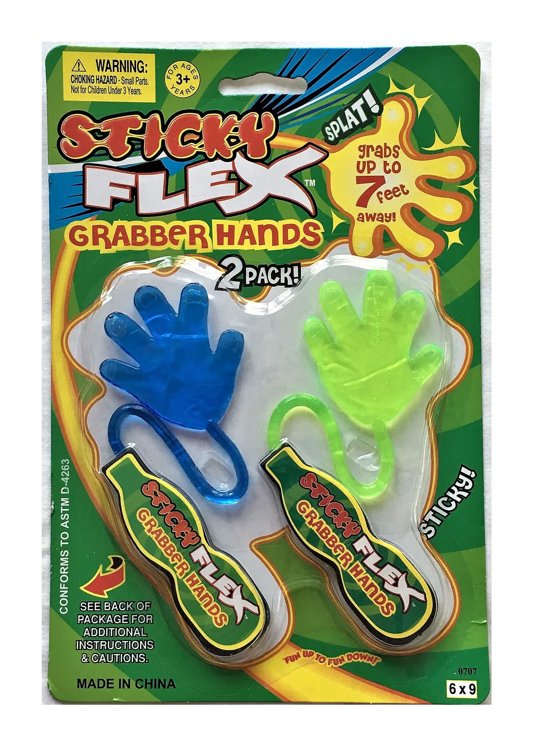 2 Pack Sticky Flex Grabber Hands Grab up to 7 feet
