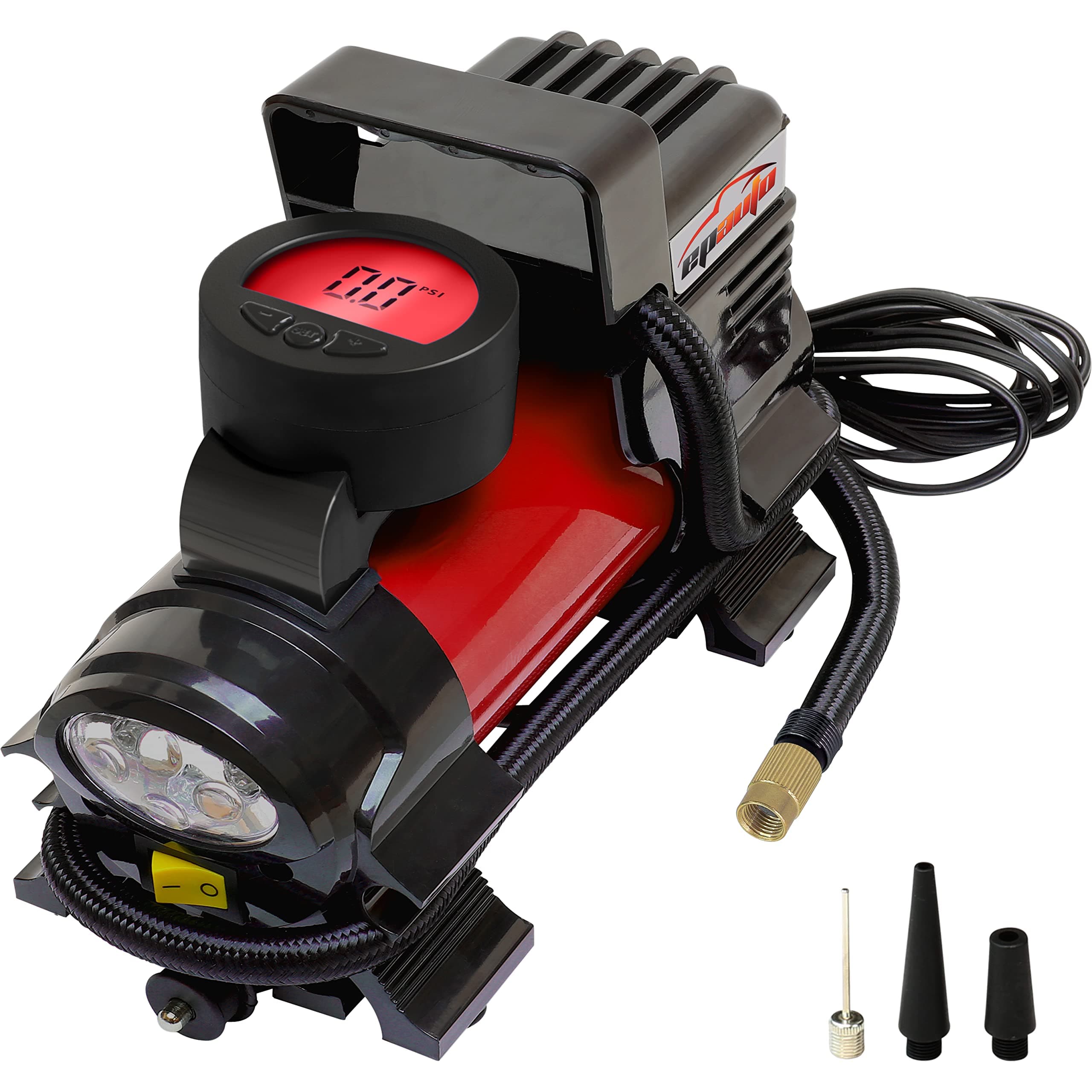 12V DC Portable Air Compressor Pump, Digital Tire Inflator