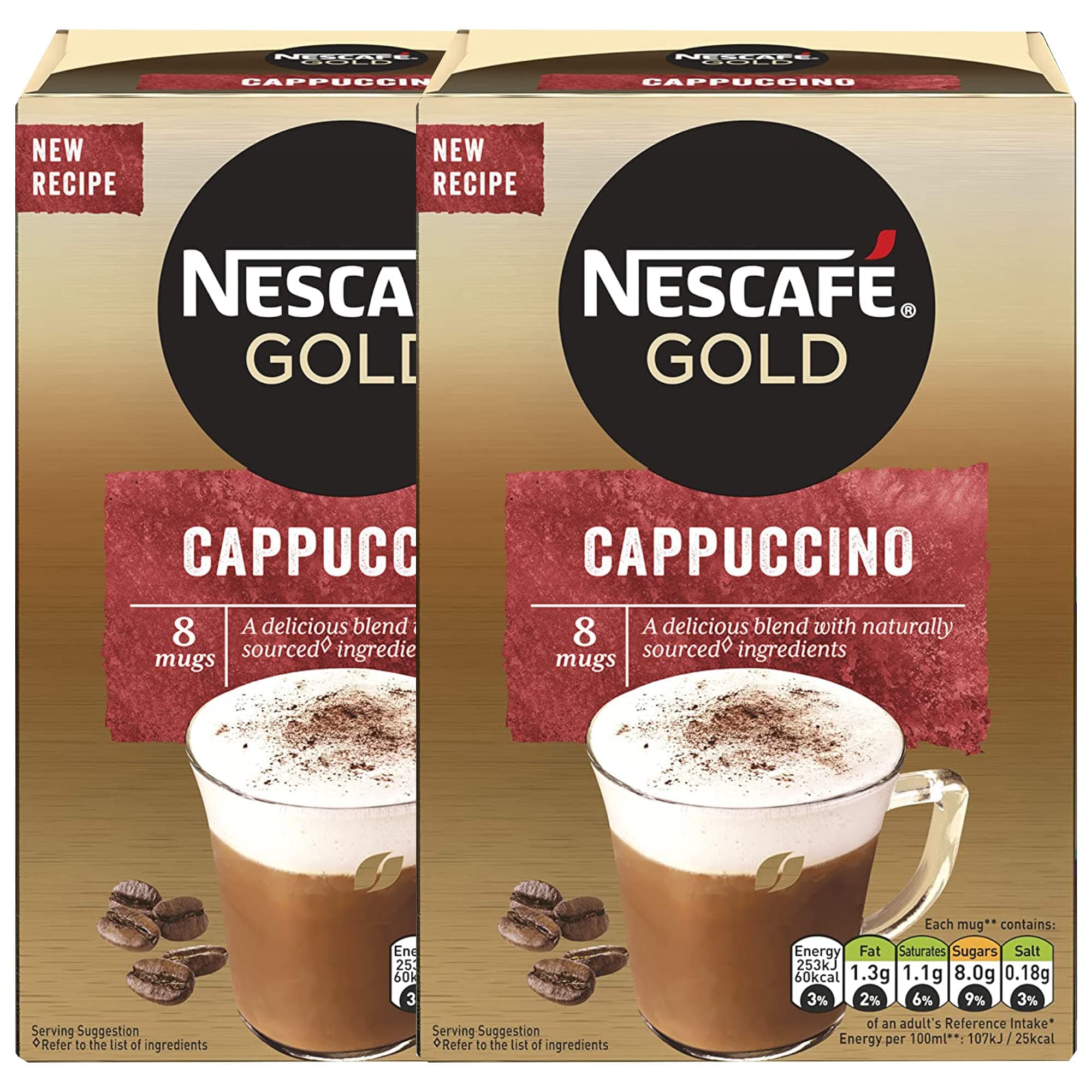 Nescafe Gold Cappuccino, 2 x 124 g