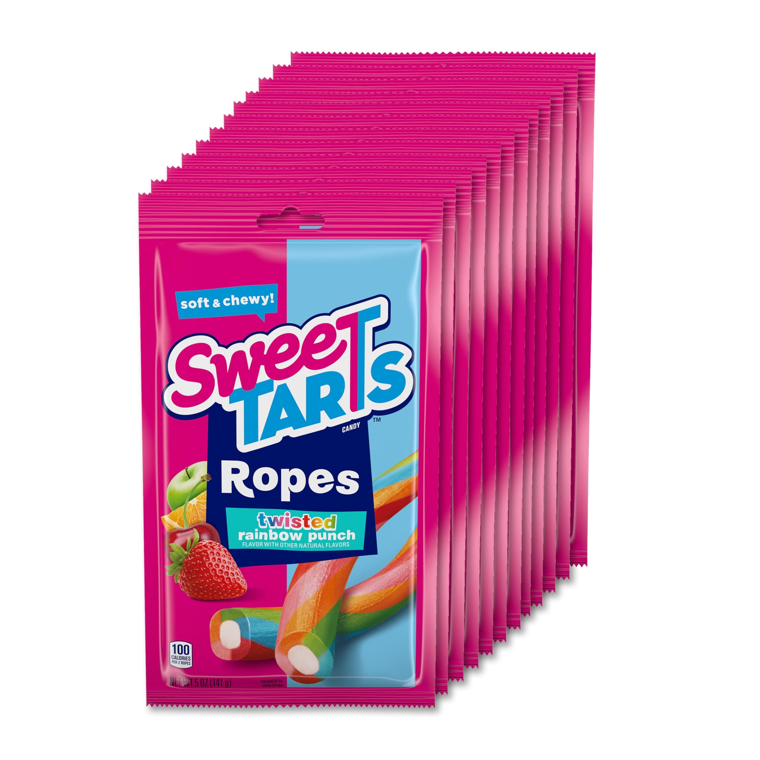 SweeTARTS Twisted Rainbow Ropes, 5 oz Bag