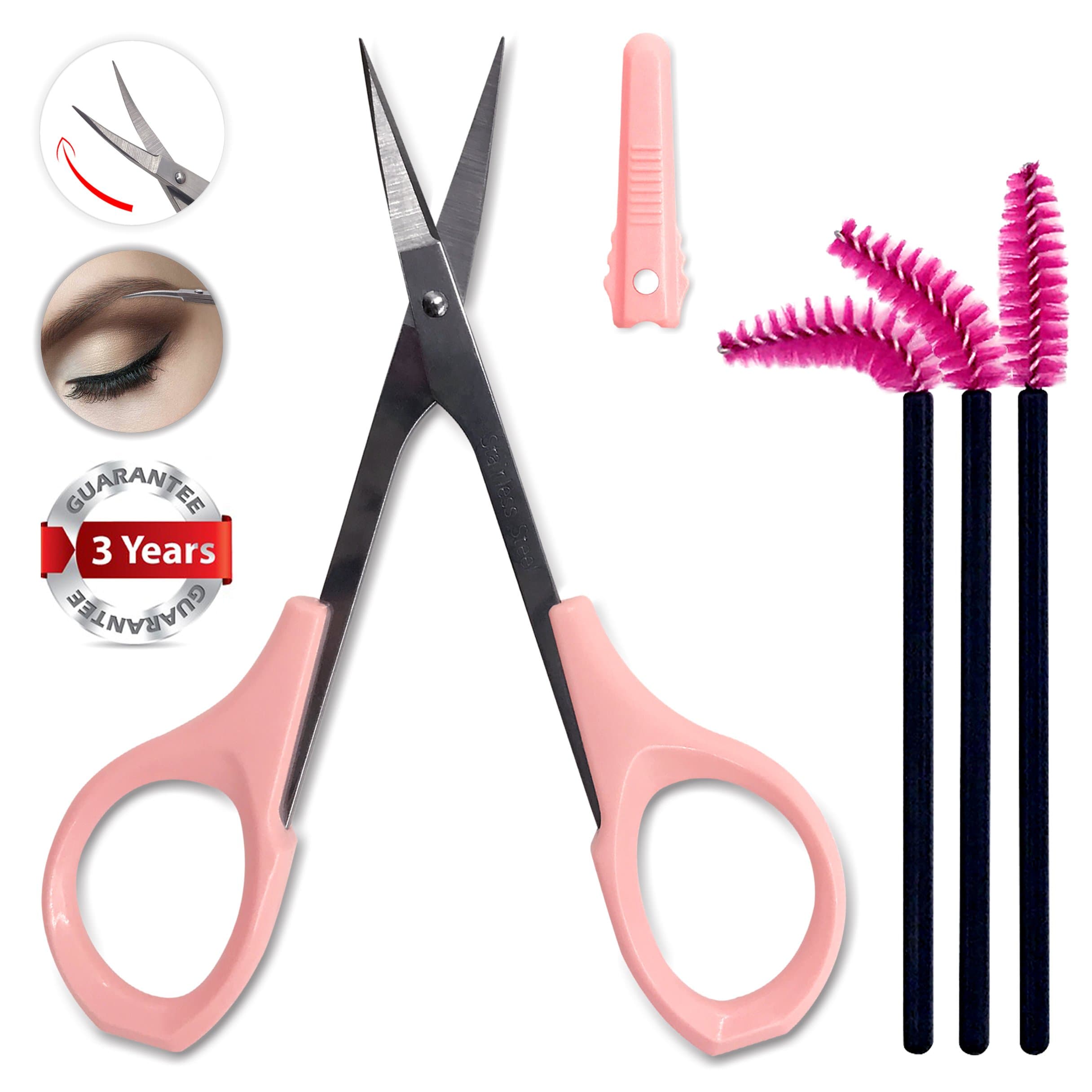 Small Scissors Curved Sharp for Trimmer Precision Craft Shear Ingrown Toenail Cuticle Eyebrow Grooming Sewing with Safe Protective Cap by Tidawave