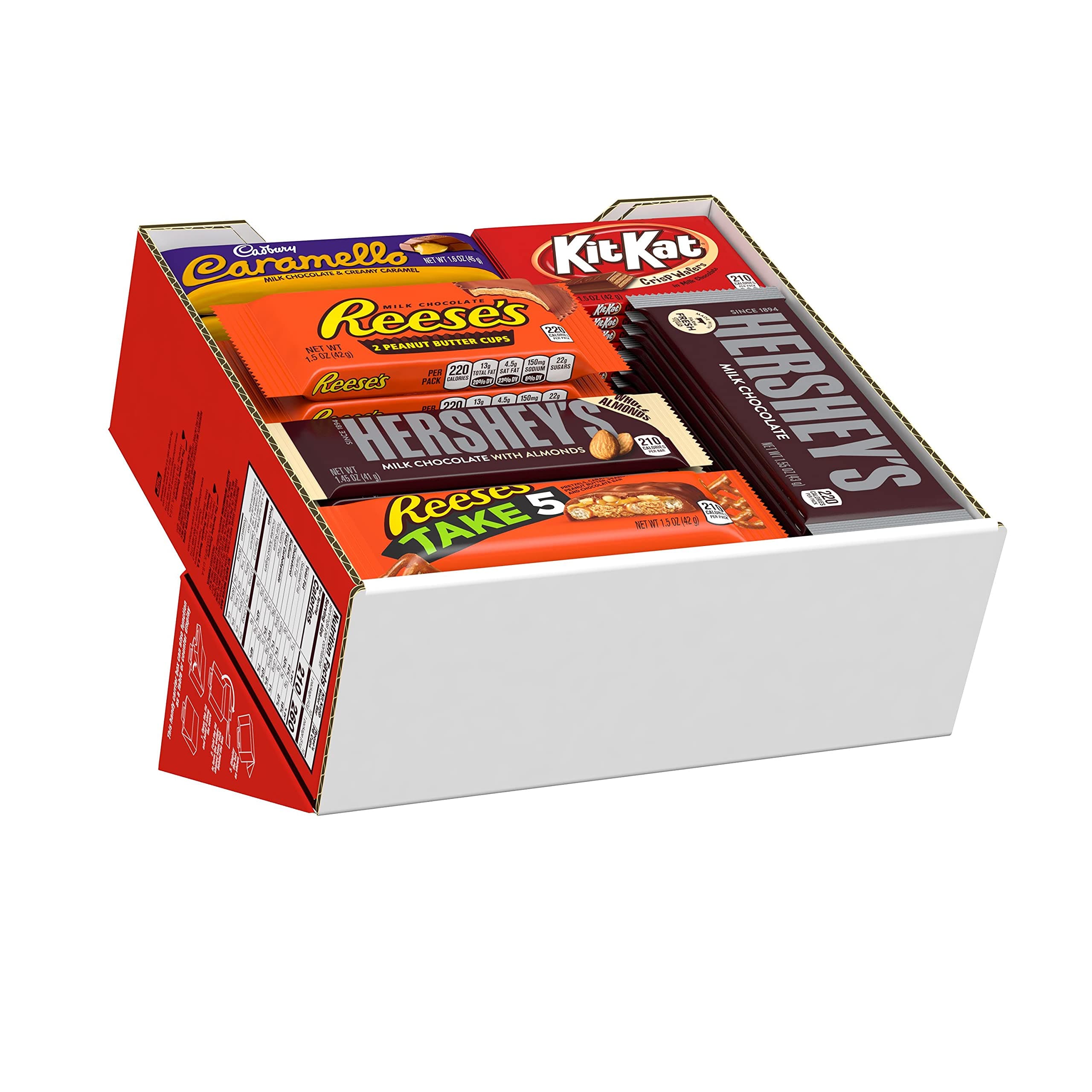 HERSHEY'S Chocolate Candy Bar Fund Raising Assortment (HERSHEY'S, REESE'S, KIT KAT, CARAMELLO, REESE'S PIECES, HERSHEY's with Almonds), 52 Count, Variety Pack