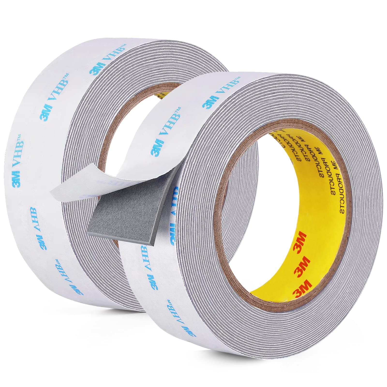 EMITEVER Double Sided Tape 2 Pack, Two Sided Mounting Tape, Length 16.4FT, 0.94 Inch Width, Waterproof Adhesive Foam Tape for Car, Home Decor, Office Decor, Picture Carpet Decoration
