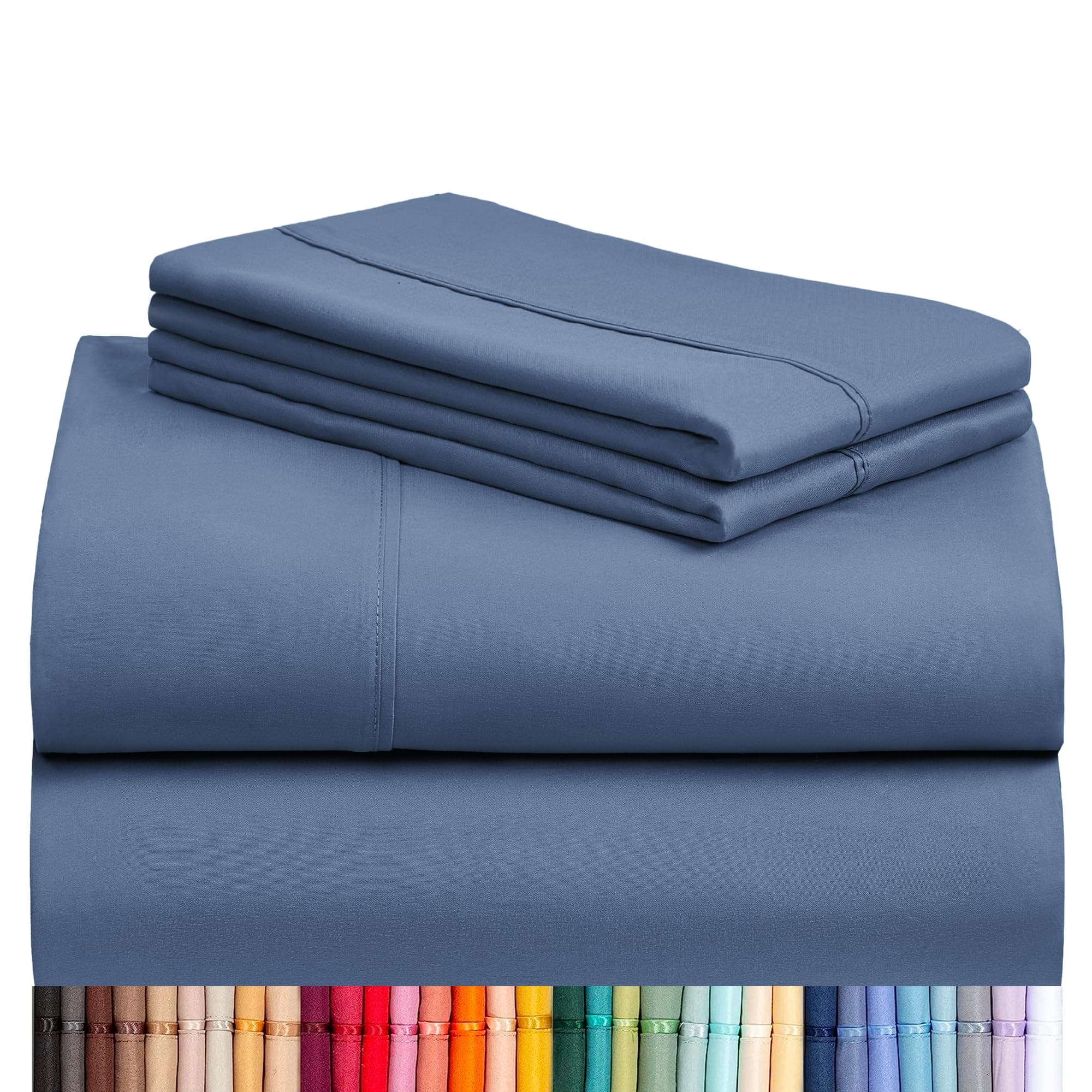 LuxClub 3 PC Sheet Bed Sheets Deep Pockets 16" Wrinkle Free-Kids-Fitted Sheets Machine Washable Hotel Bedding Silky Soft - Oxford TwinOEKO-TEX STANDARD 100OEKO-TEX MADE IN GREENOEKO-TEX MADE IN GREENOEKO-TEX MADE IN GREEN